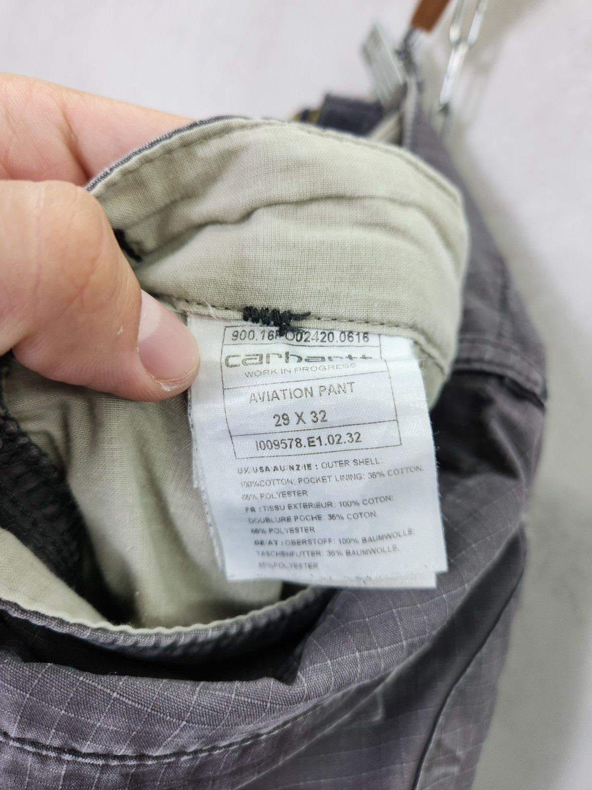 Carhartt × Carhartt Wip × Vintage Vintage 90s Carhartt Cargo Aviation Pants distressed 29x32 Size US 29 - 12 Thumbnail