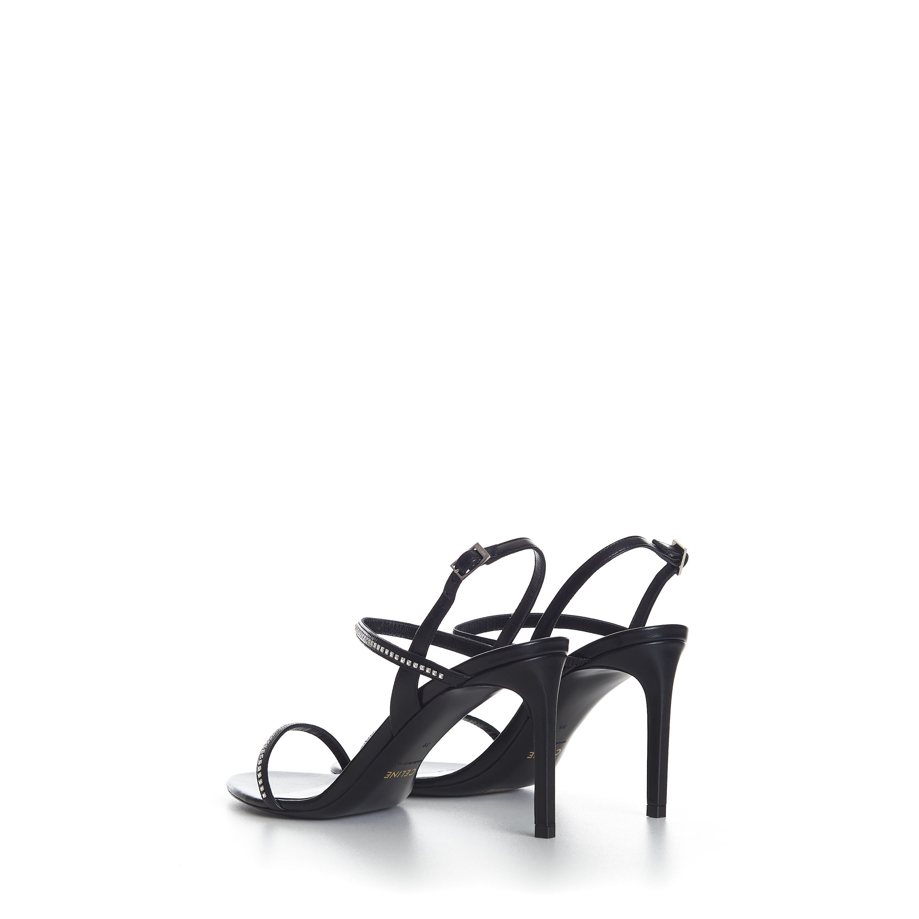 Celine Black Soir Strap Sandal - Strass Embellished Straps Size US 10 / IT 40 - 6 Thumbnail