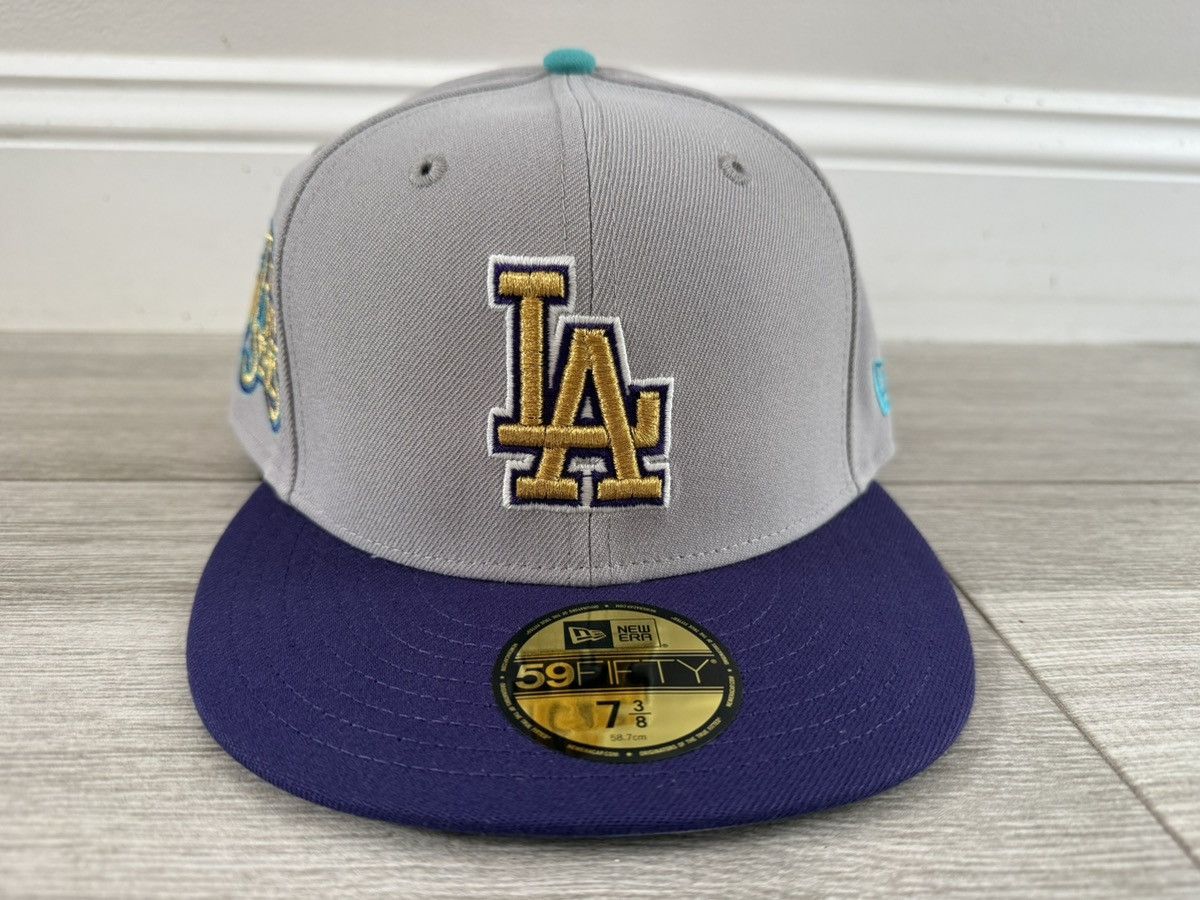 New Era LA Los Angeles Dodgers Hat Club New Era Grey Fitted Sz 7 3/8 Size ONE SIZE - 1 Thumbnail