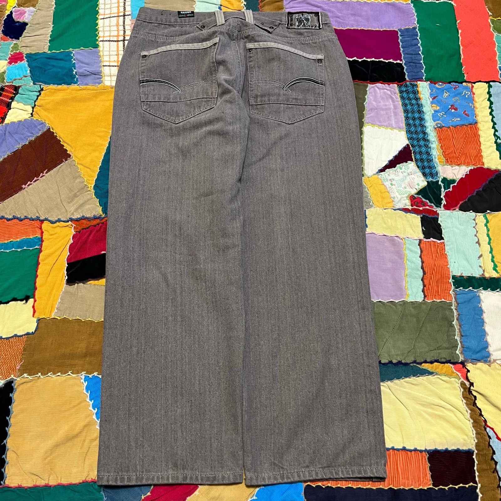 Other Raiders 2000s Baggy Skater Style Grey Jeans 34Wxx30L Size US 34 / EU 50 - 1 Thumbnail