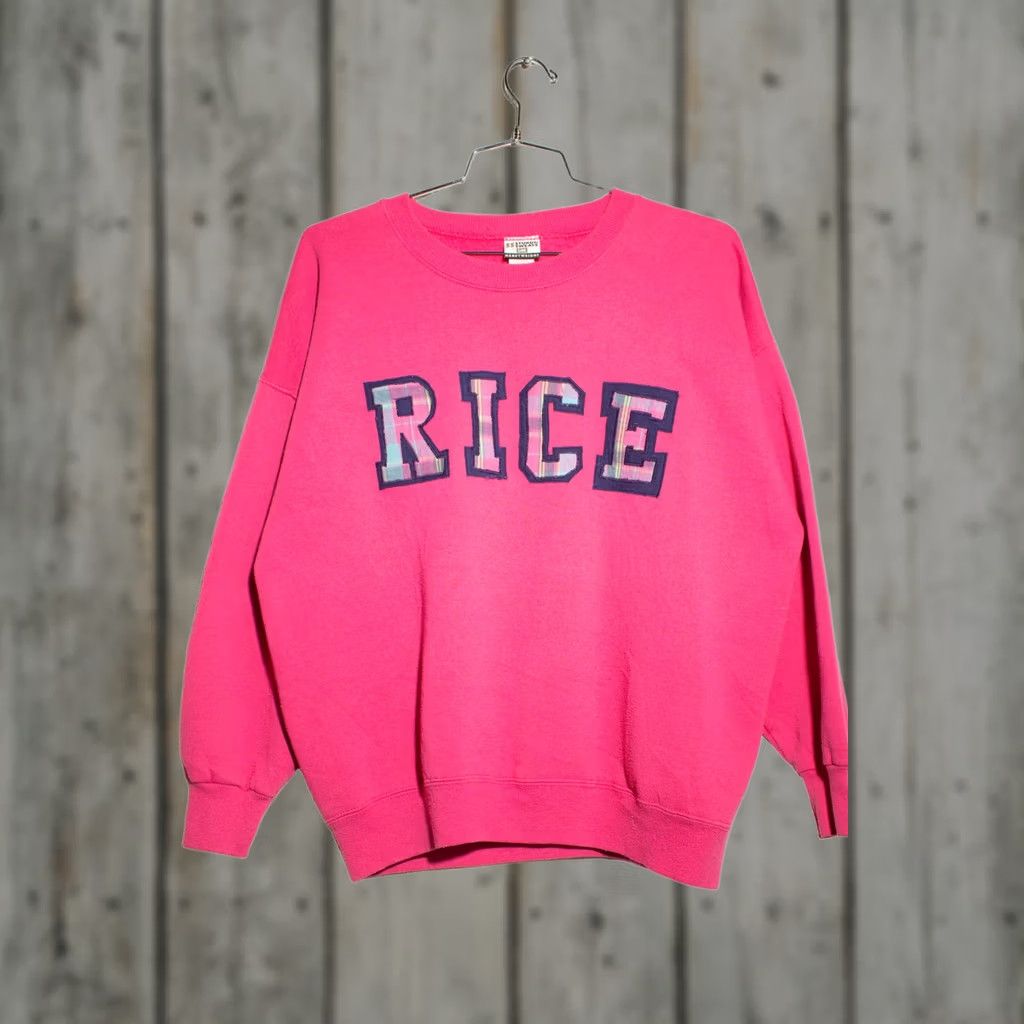 Lee VINTAGE Lee Rice University Sweatshirt 1990s Pink X-Large Long Sleeve Mens Size US XL / EU 56 / 4 - 1 Thumbnail