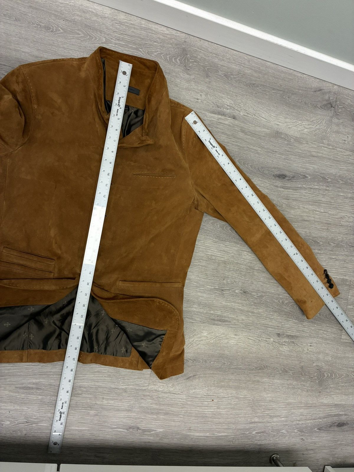 John Varvatos Varick Multibutton Suede Jacket EU 48 USA 38 Size US M / EU 48-50 / 2 - 9 Thumbnail