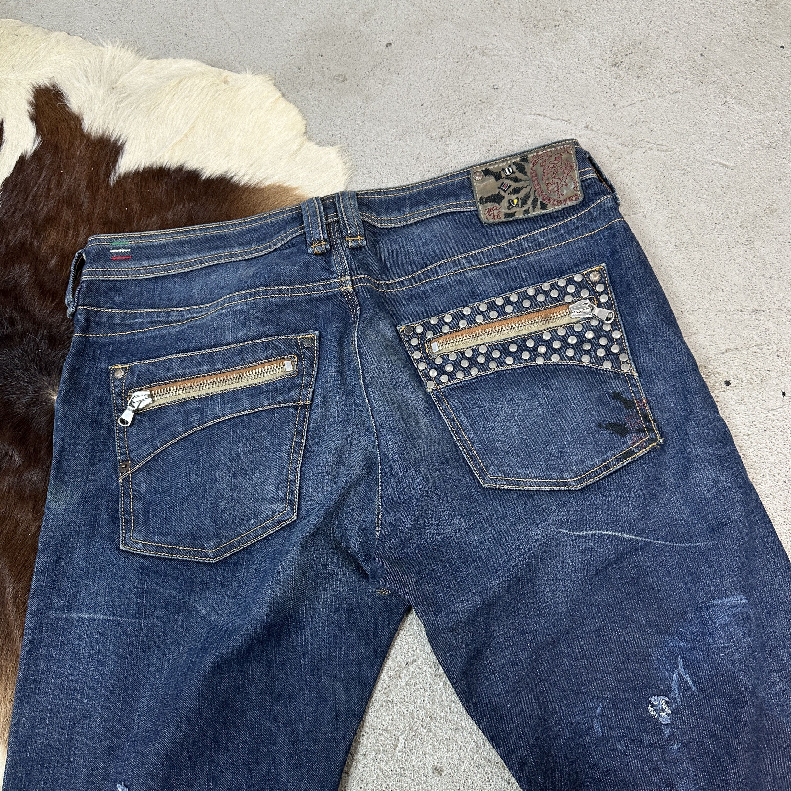 Diesel × Vintage Vintage Jeans Diesel Studded Size 34" / US 12 / IT 48 - 3 Thumbnail