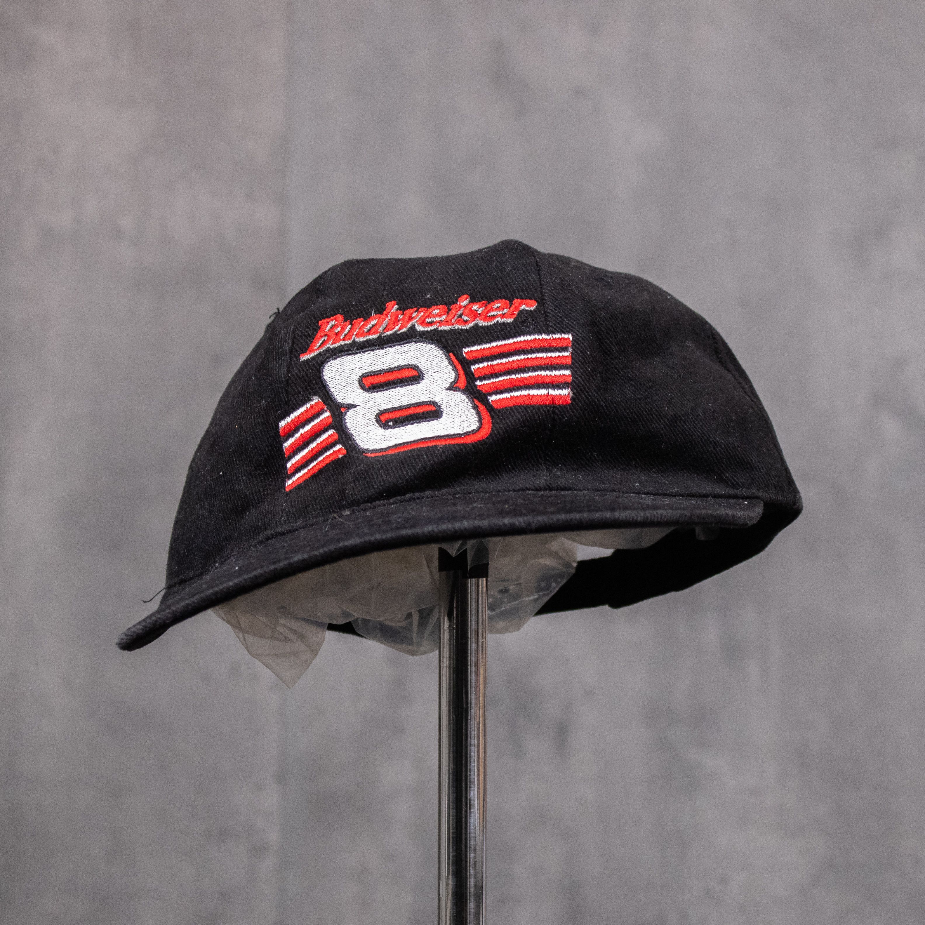 NASCAR × Vintage Vintage 1990's Dale Heart jr Budweiser Snapback Black Hat Size ONE SIZE - 1 Thumbnail