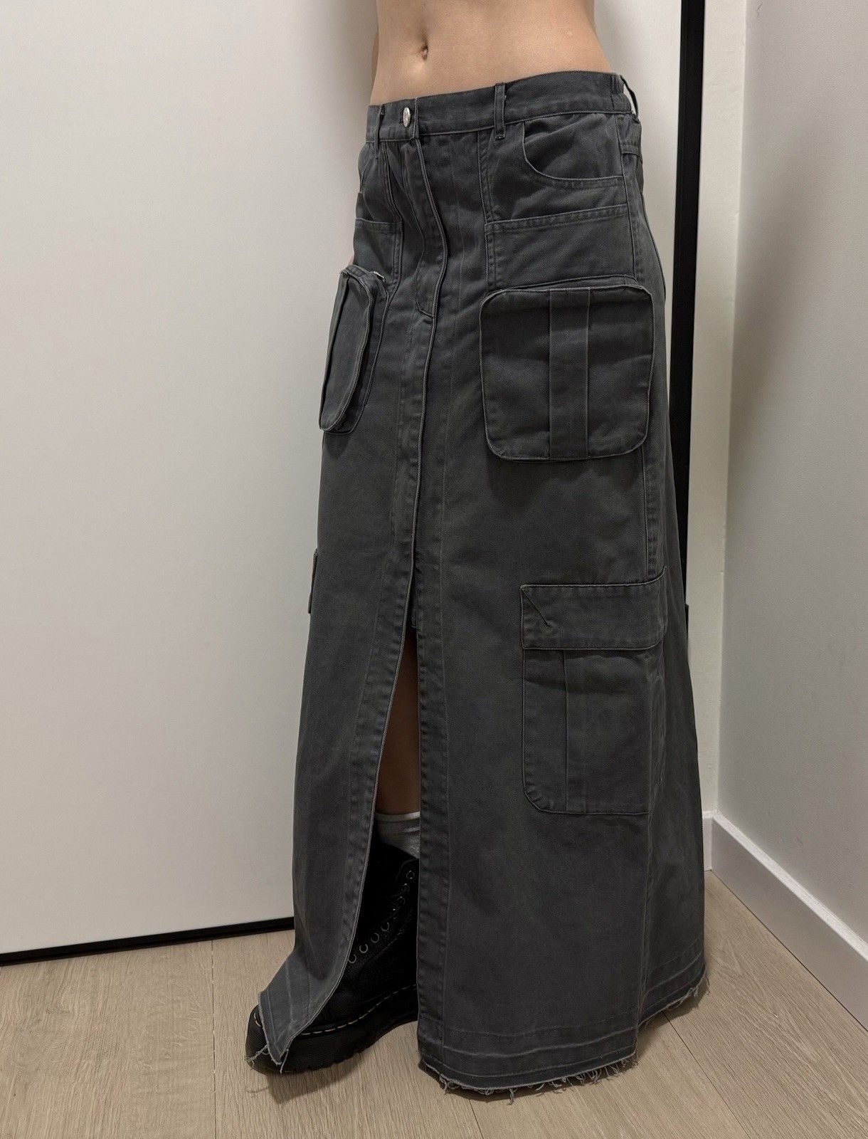 Vintage Jerry Hall vintage cargo y2k swag Long Skirt Pocket 2000`s Size 25" / US 0 / IT 36 - 3 Thumbnail