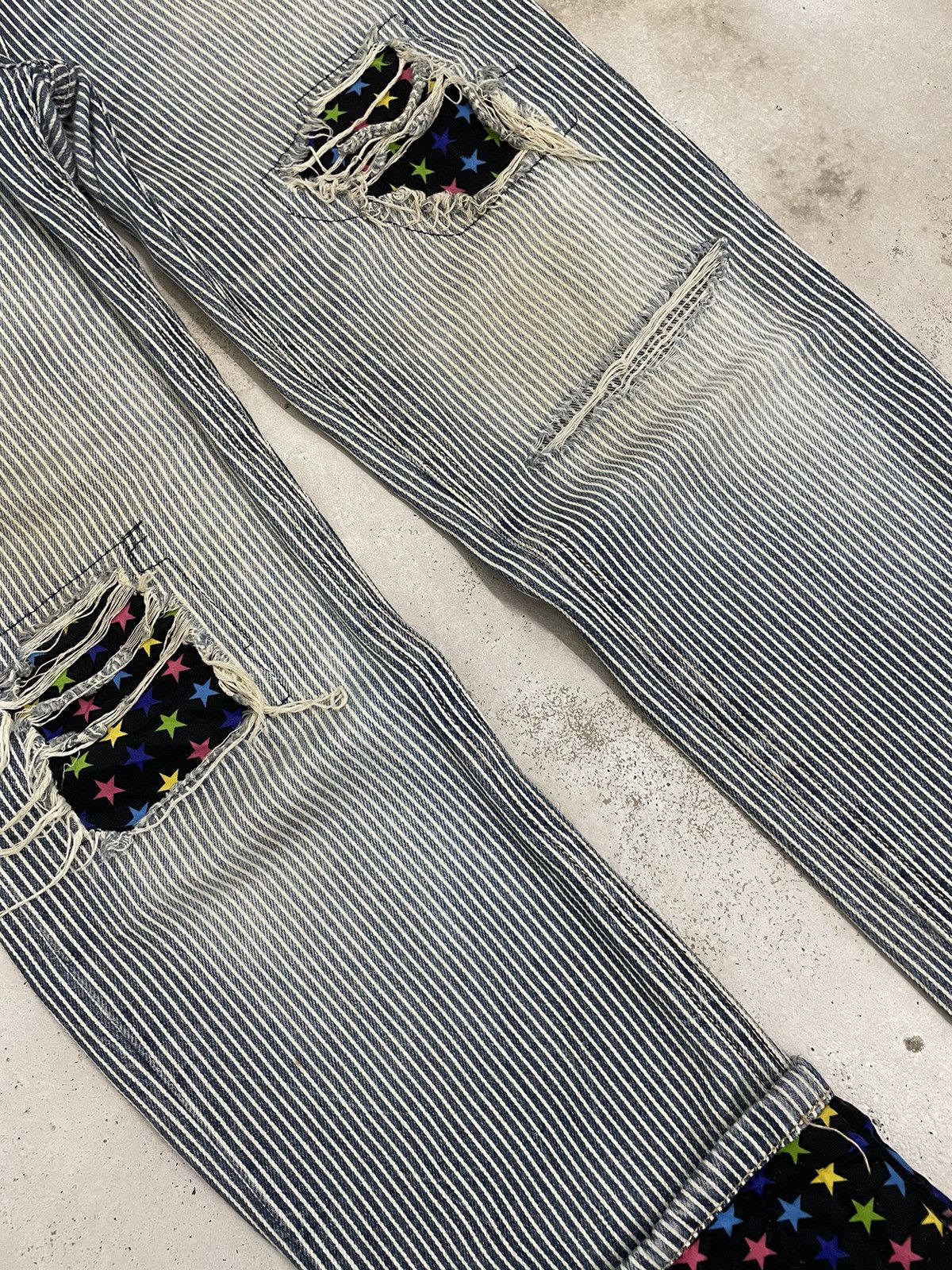 Hysteric Glamour × Japanese Brand Double Waist Distressed Tartan Plaid Star Junya Style Size US 31 - 4 Thumbnail