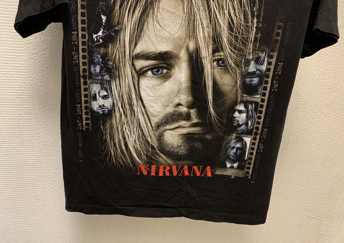 Nirvana Kurt Cobain Nirvana vintage black t-shirt 1990th M sz (blur) Size US M / EU 48-50 / 2 - 10 Thumbnail