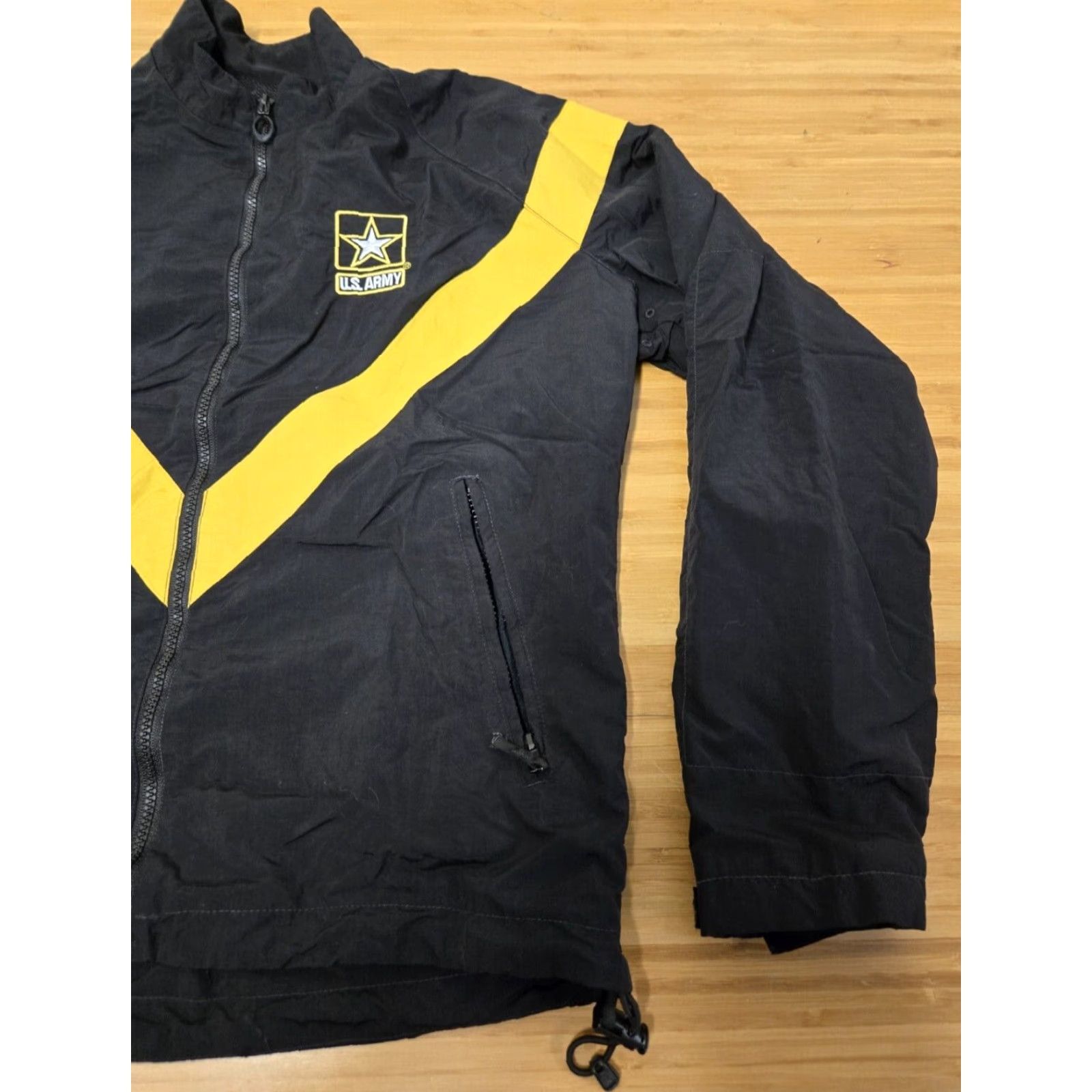 Vintage U.S. Army Black Yellow Full Zip Windbreaker Jacket Men Size Small Size US S / EU 44-46 / 1 - 2 Thumbnail