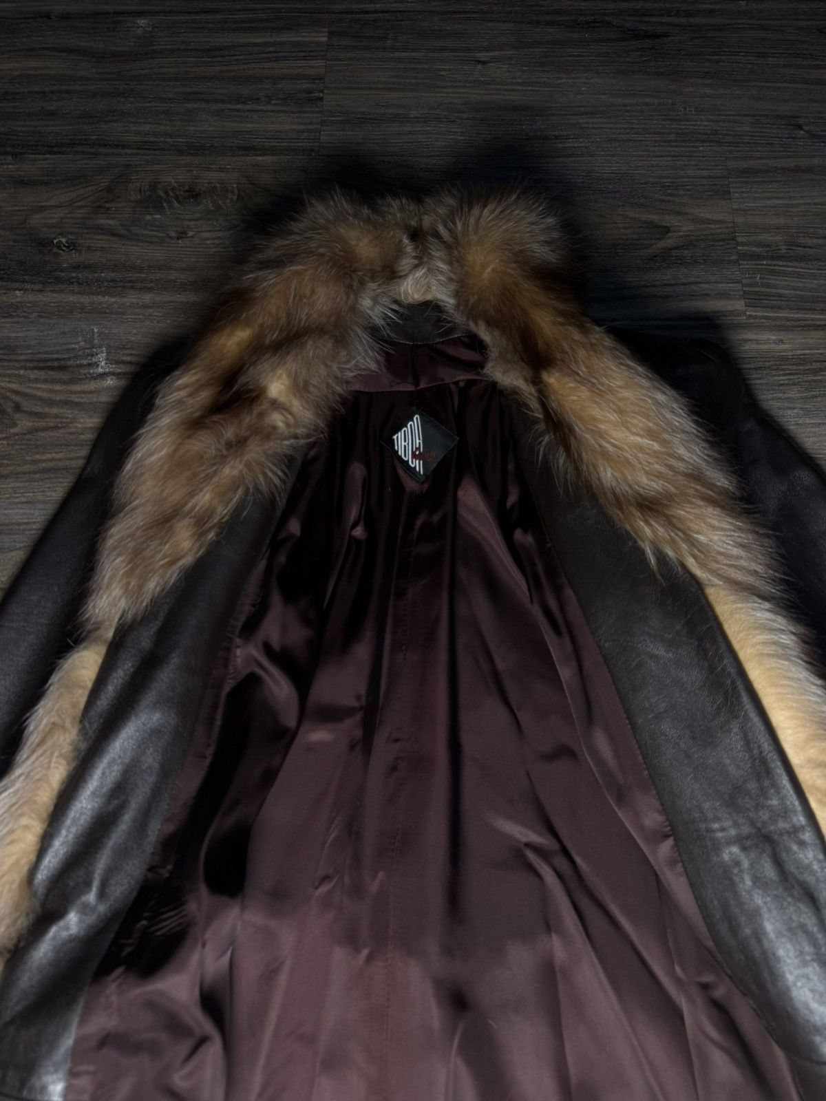 Other Vintage TIBOR Leather Coat Genuine Raccoon Fur Lambskin New Size M / US 6-8 / IT 42-44 - 3 Thumbnail