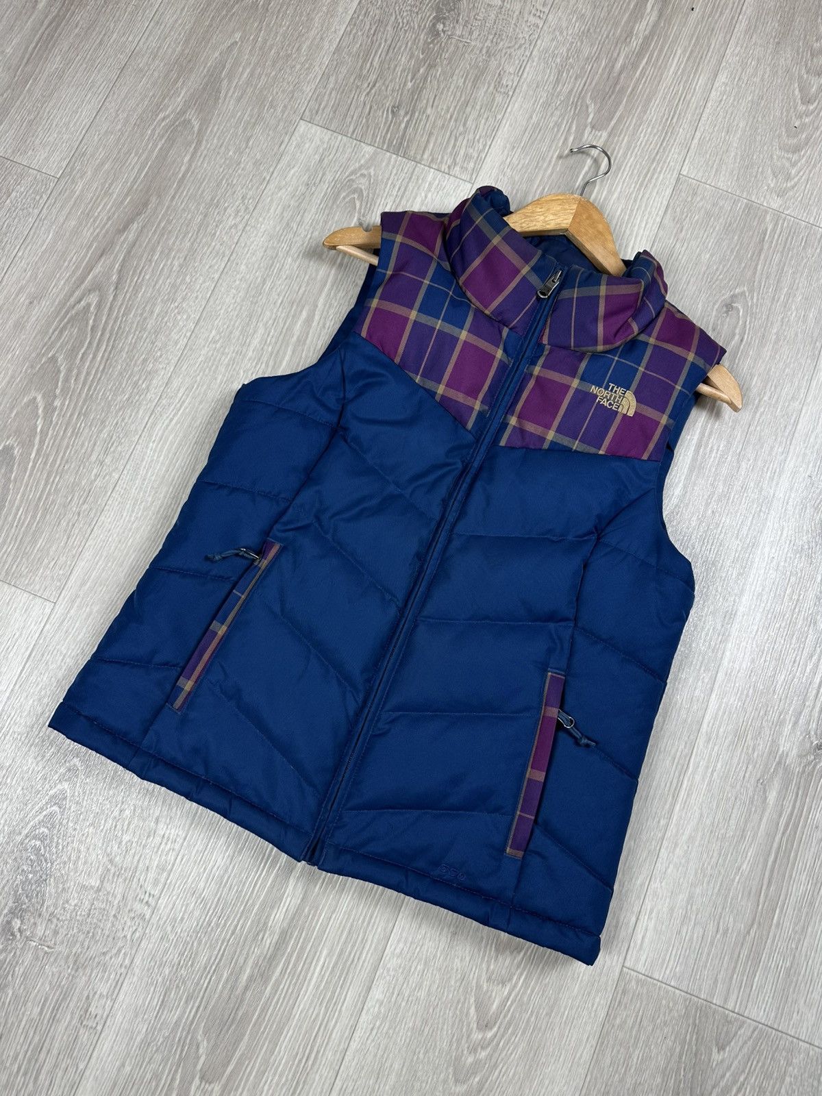 The North Face The North Face Vest Down 550 Plaid Purple Puffer Jacket Size S / US 4 / IT 40 - 2 Thumbnail