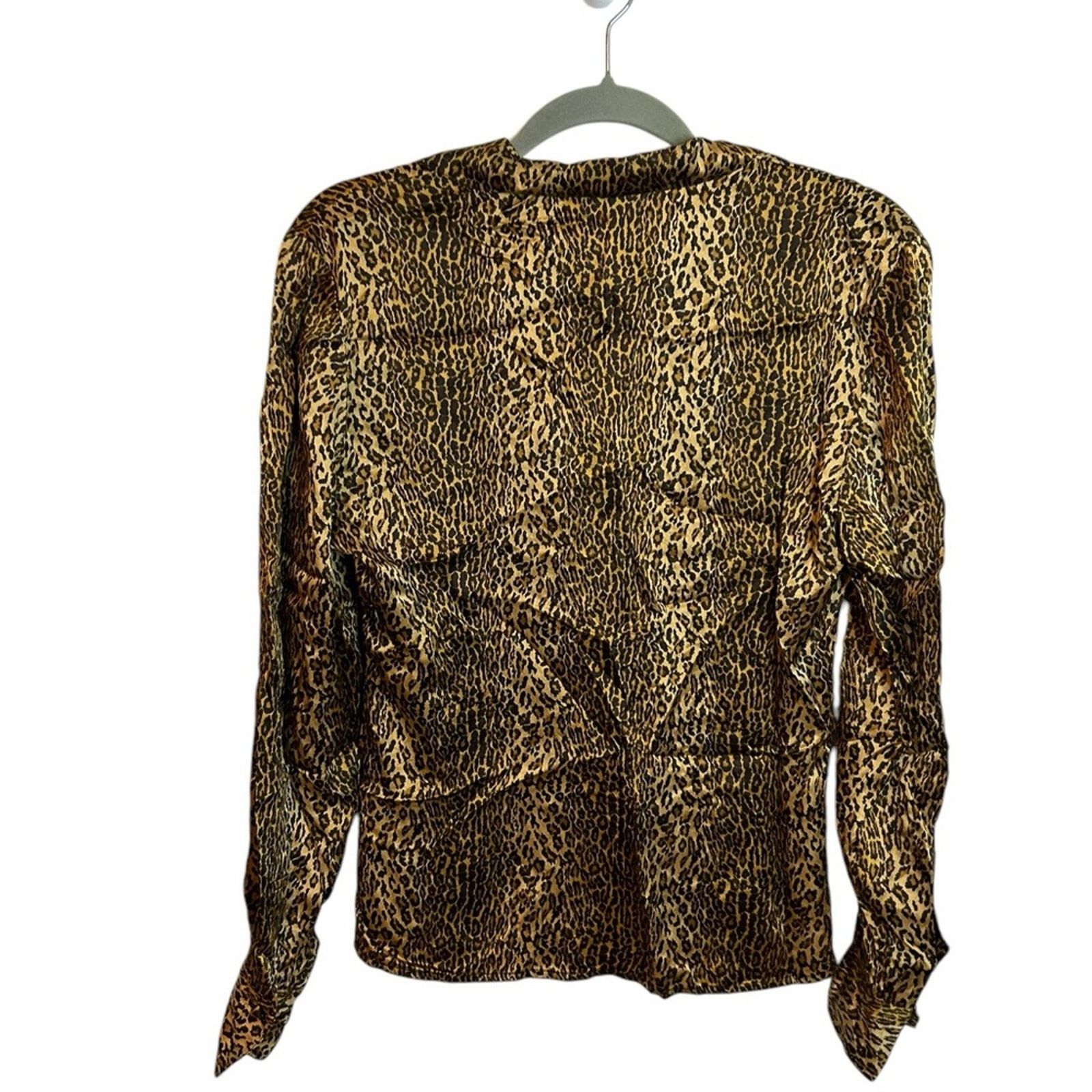 Other Allison Taylor Vintage Silk Animal Print Blouse Size S / US 4 / IT 40 - 2 Thumbnail
