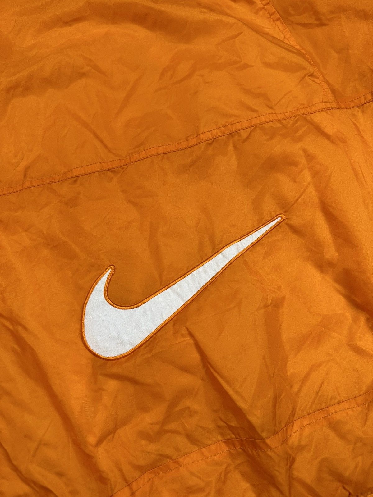 Nike × Vintage Vintage 90s Nike Orange Big Swoosh Track Jacket Light Size US L / EU 52-54 / 3 - 9 Thumbnail