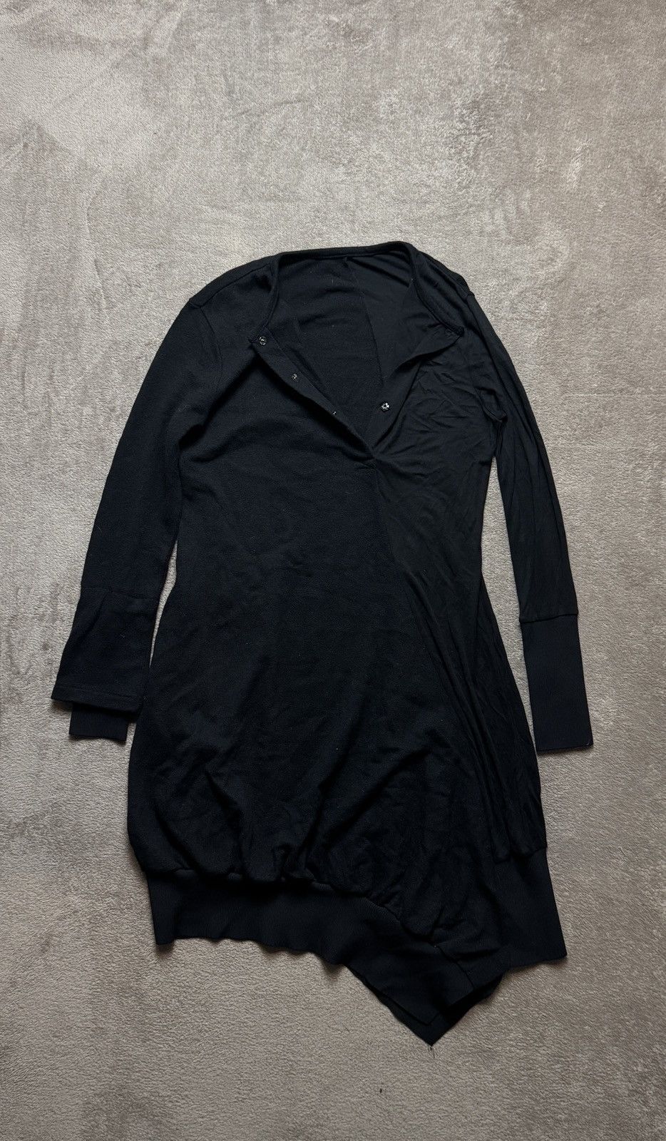 Yohji Yamamoto Y’s Asymmetric Long Sleeve Wool Cashmere Dress mcqueen loewe Size M / US 6-8 / IT 42-44 - 3 Thumbnail
