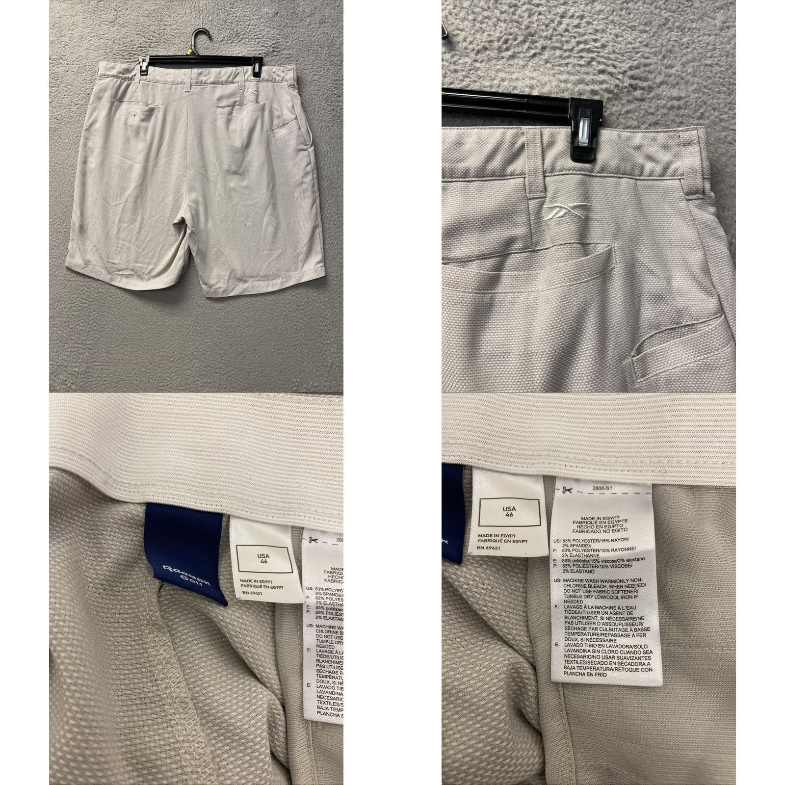 Reebok Reebok Golf Shorts Mens 46 Light Gray Active Comfort /0748 Size US 30 / EU 46 - 8 Thumbnail