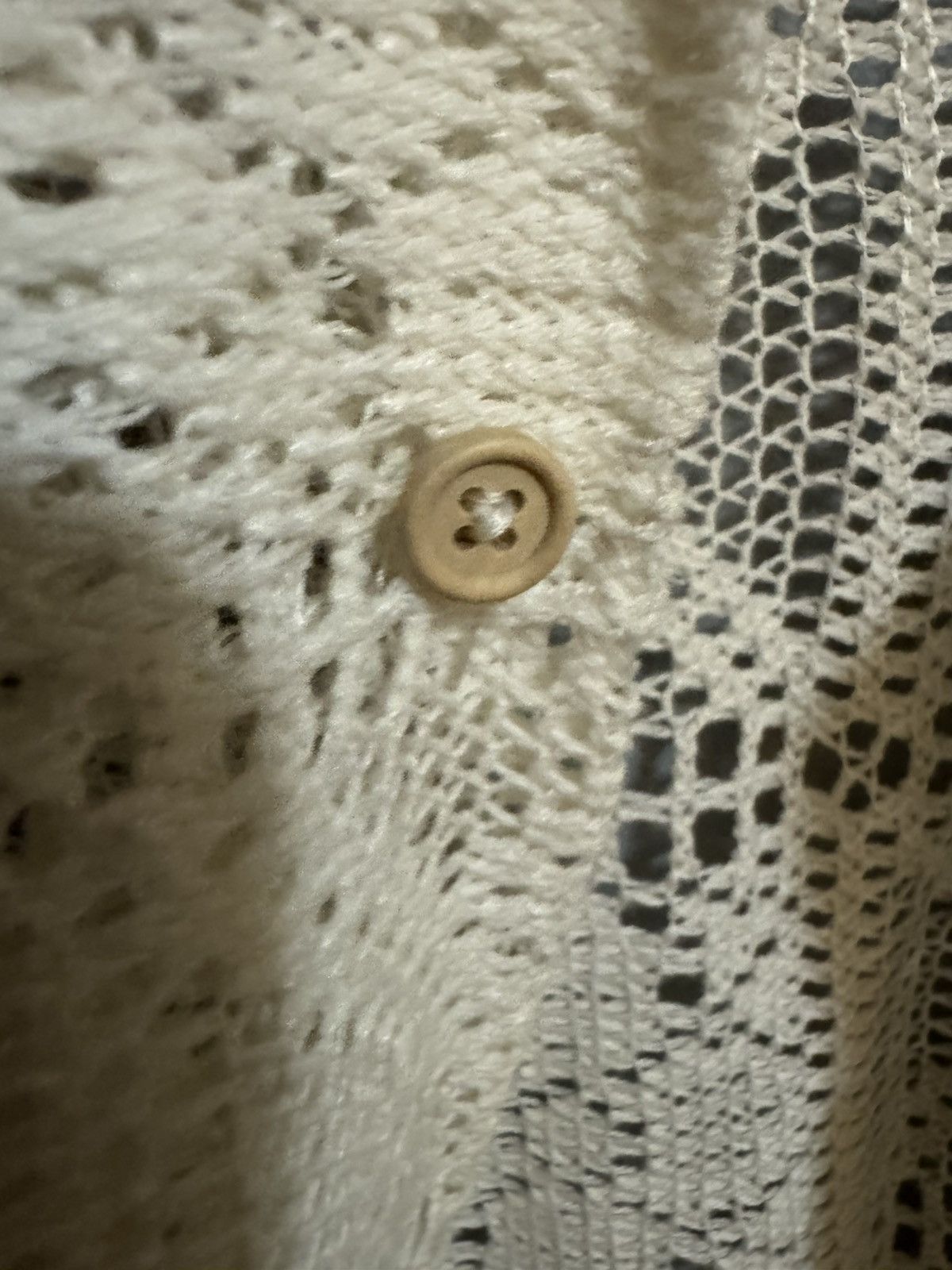 Japanese Brand Sense of Place Cream Woven Lace Shirt Size US M / EU 48-50 / 2 - 3 Thumbnail