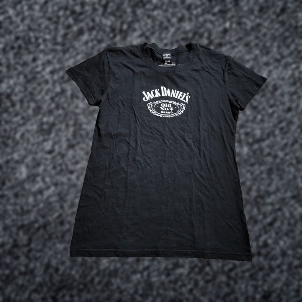 Vintage Womens 2XL Jack Daniels T-Shirt Black Cotton Crew Neck Short Sleeve Graphic Print Slim Fit Casual Vintage: No Size XXL / US 16-18 / IT 52-54 - 1 Thumbnail