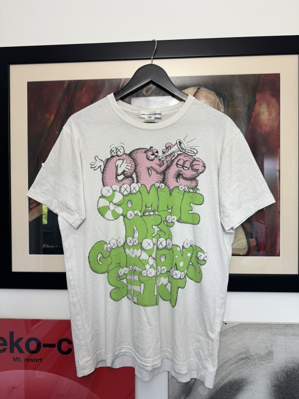 Comme des Garcons Comme des Garçons CDG Shirt x Kaws Tee Cartoon Print Rare Size US XL / EU 56 / 4 - 1 Thumbnail
