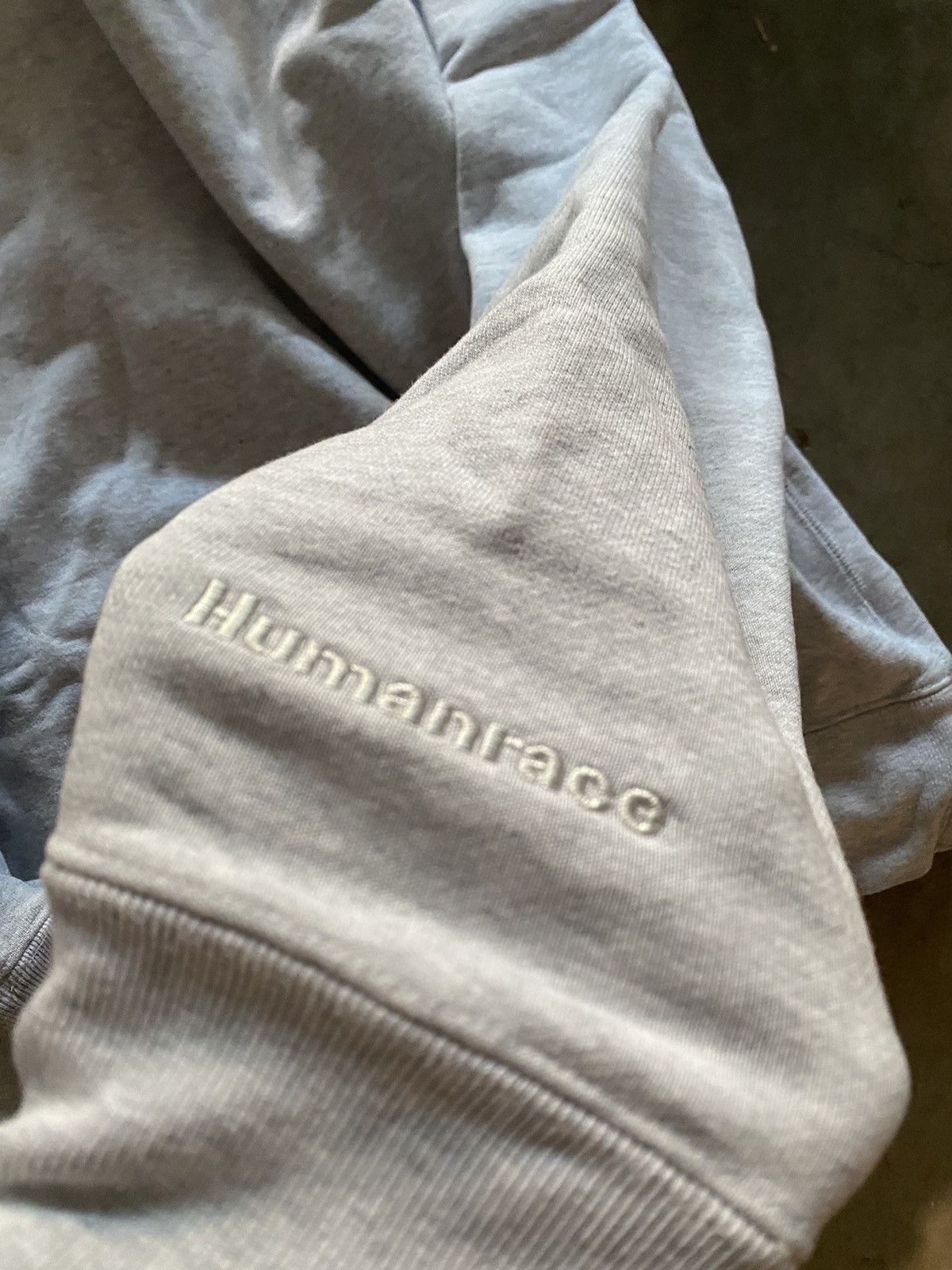 Adidas × Humanrace × Pharrell XL Humanmade Adidas Pharrell Gray Sweater Size US XL / EU 56 / 4 - 4 Thumbnail