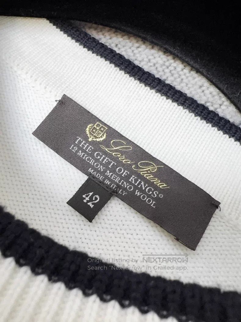 Loro Piana Loro Piana Black and White Color Block Striped Knitted Cas Size S / US 4 / IT 40 - 7 Thumbnail
