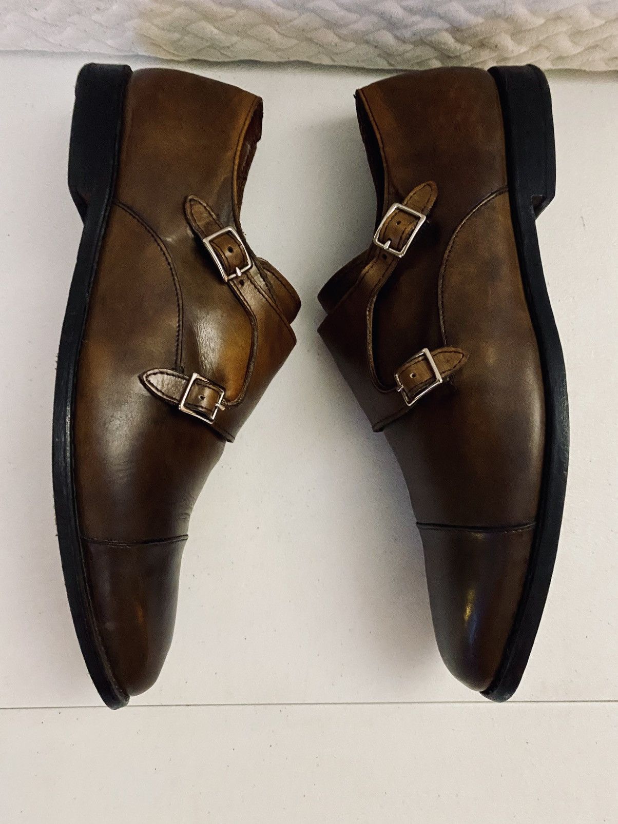 Allen Edmonds Allen Edmonds Brown Mora 2.0 Double Monk Strap Cap Toe 13 E Size US 13 / EU 46 - 3 Thumbnail