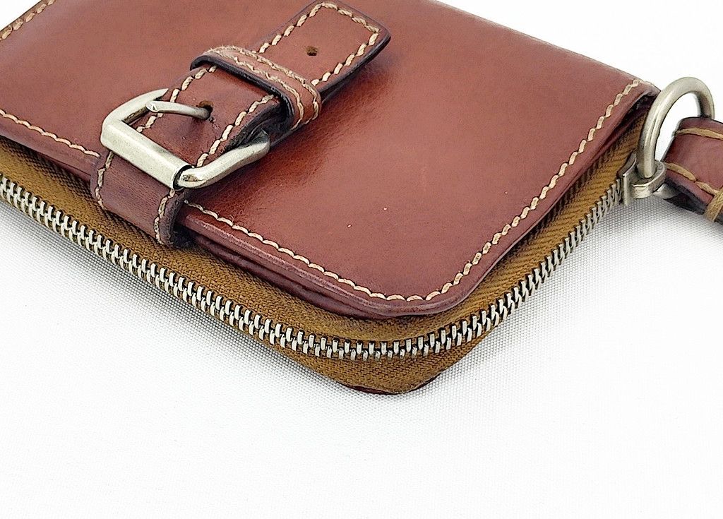 Chloe CHLOE brown leather bi fold wallet large zipper pull Size ONE SIZE - 12 Thumbnail