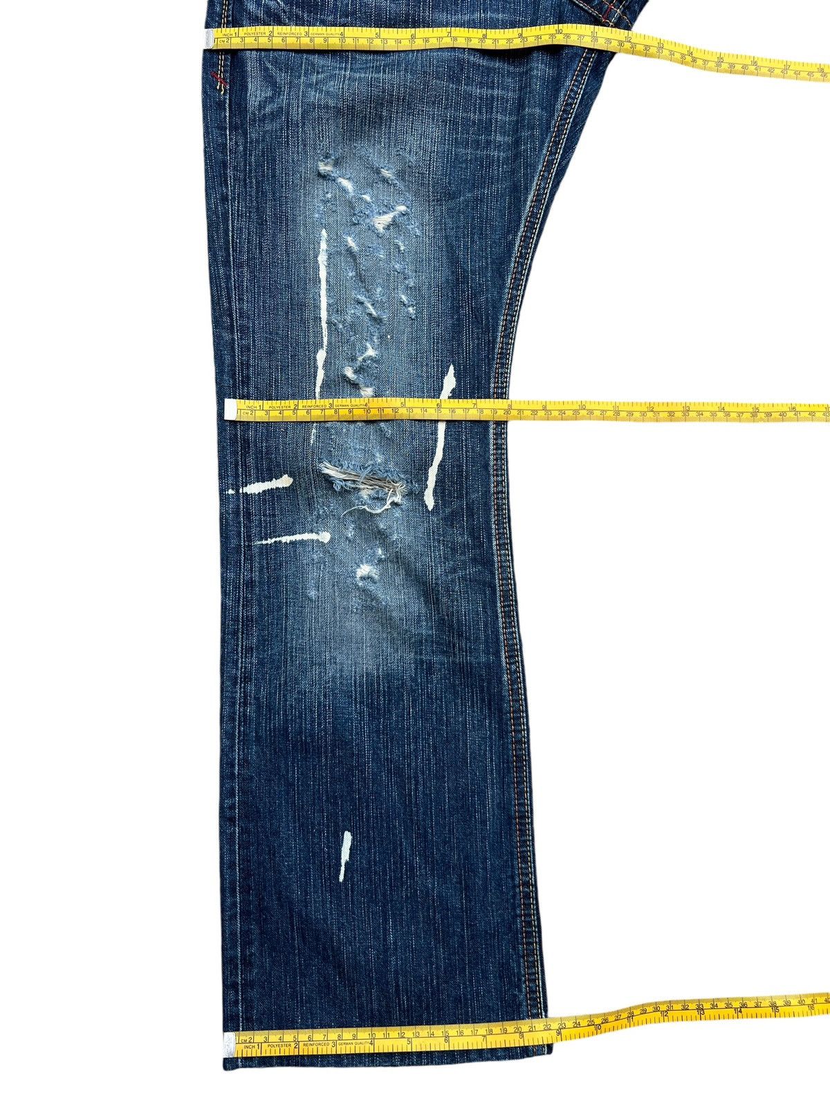 Japanese Brand Liberto Japan Paint Splatter Distressed Denim Jeans 30x27 Size 30" / US 8 / IT 44 - 16 Thumbnail