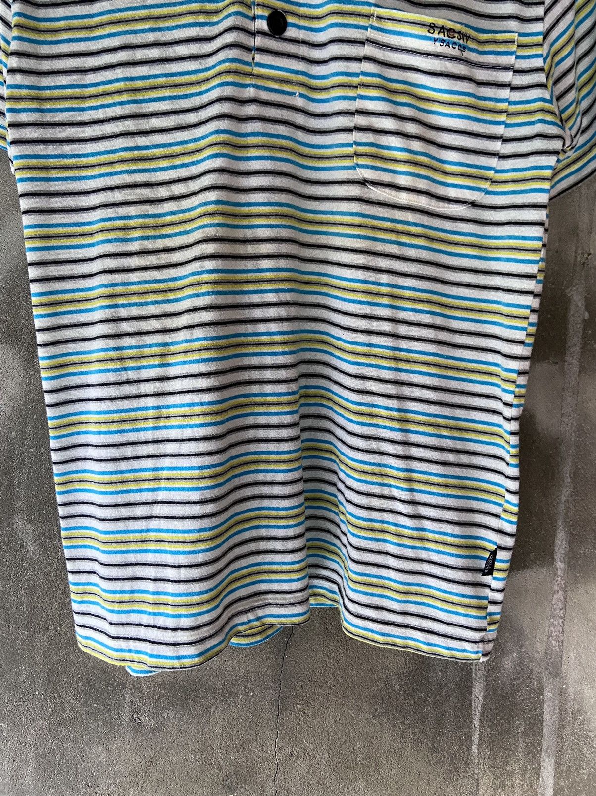 Japanese Brand THE BEATLES KNIT 2 IN 1 SACSNY STRIPED TEE Size US M / EU 48-50 / 2 - 9 Thumbnail