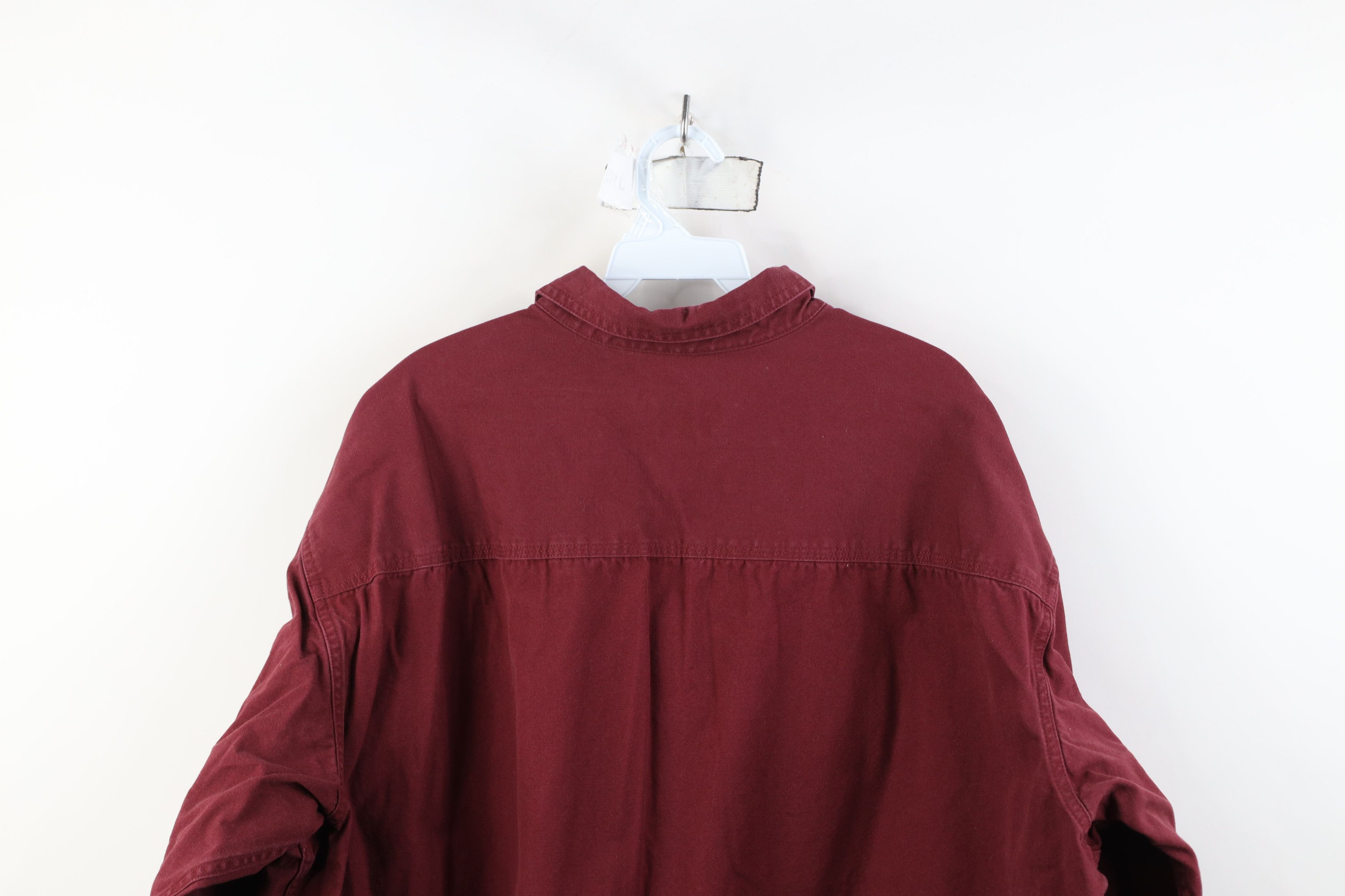 Cabelas Vintage Cabelas Heavyweight Canvas Collared Button Shirt Red Size US XXL / EU 58 / 5 - 12 Thumbnail