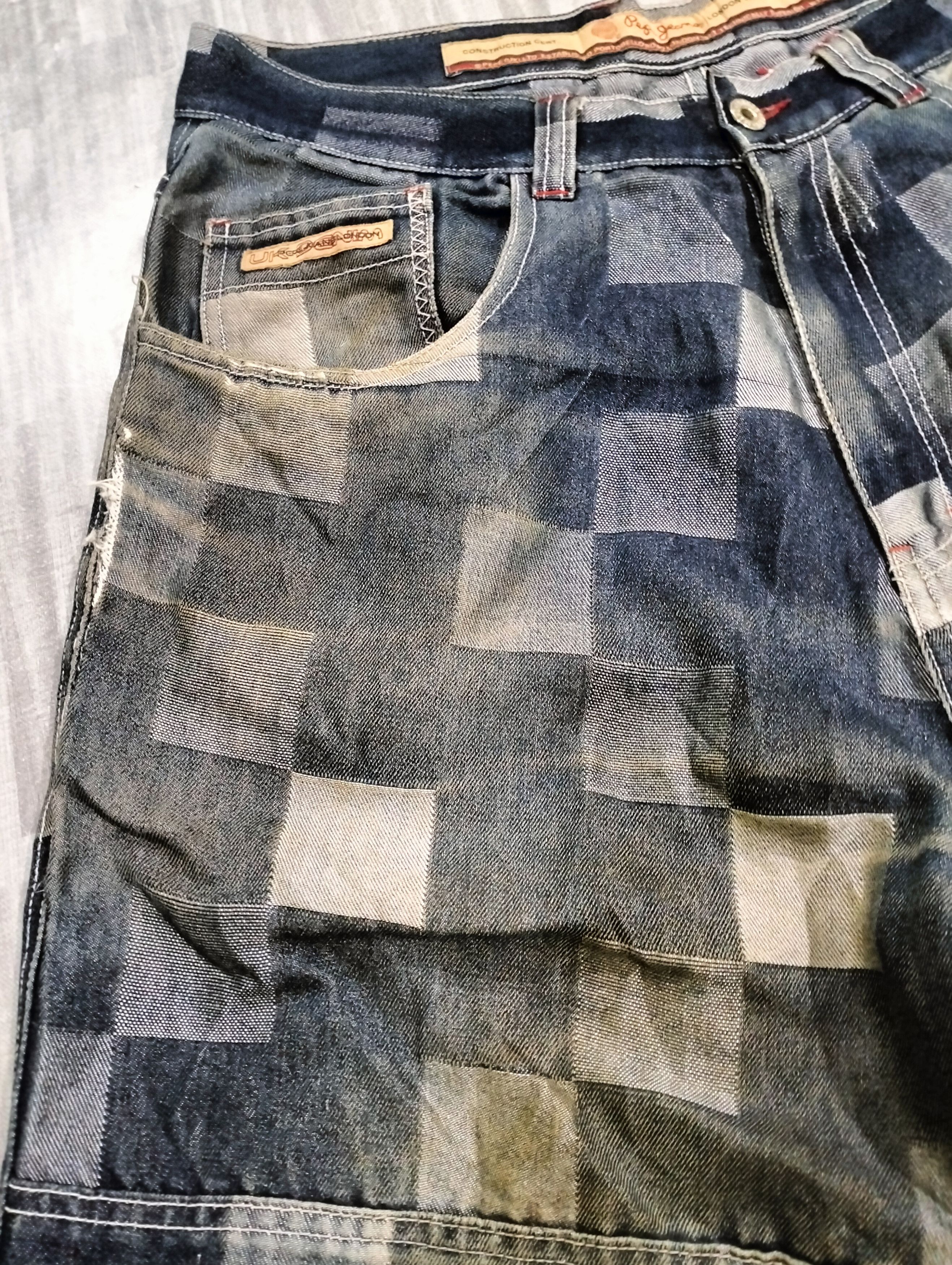 Pepe Jeans Pepe Jeans Baggy Pants Patchwork Design Distressed Pants Size US 35 - 8 Thumbnail