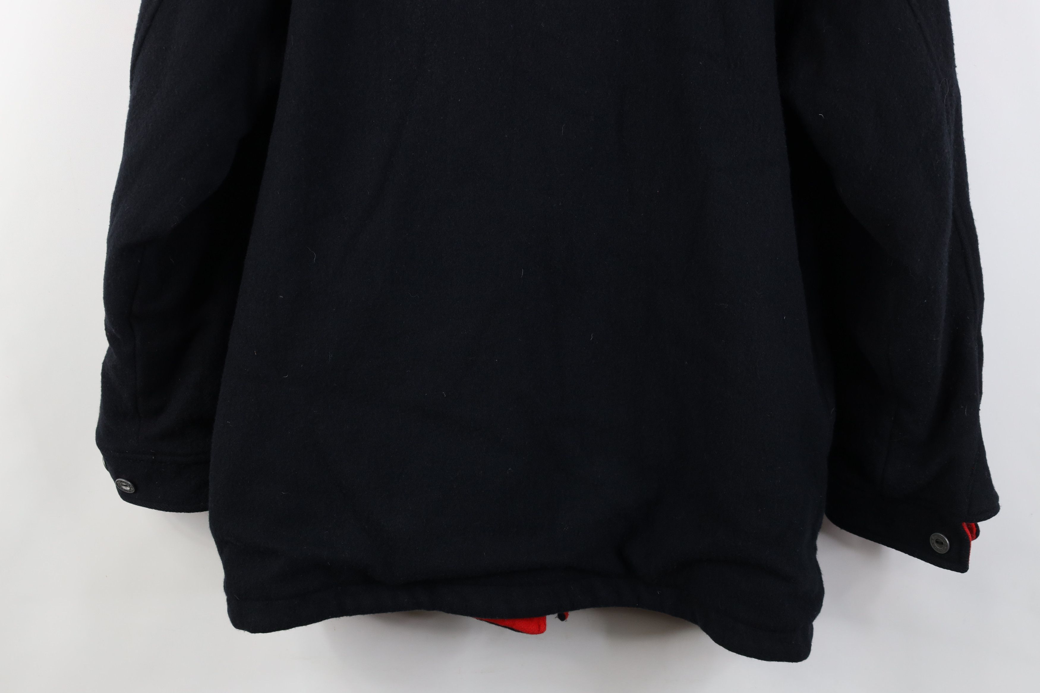 Marlboro Vintage 90s Marlboro Reversible Wool Jacket Coat Black Red Size US M / EU 48-50 / 2 - 11 Thumbnail
