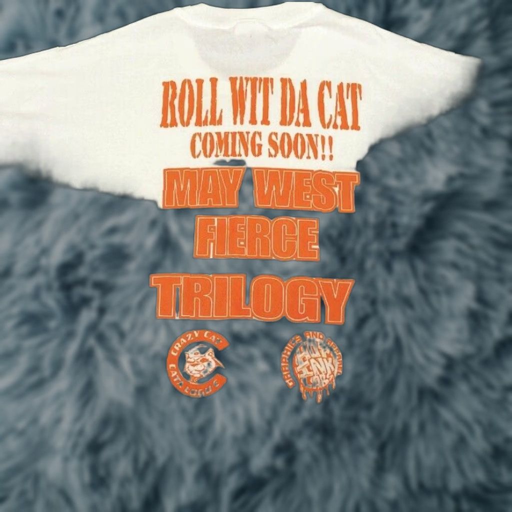 Vintage VINTAGE 90s D Dot Crazy Cat Catalogue Rap Tee Rare Kanye West Shirt Mens T-Shirt White 2XL/XXXL 1990-1999 Mens Size US XXL / EU 58 / 5 - 1 Thumbnail