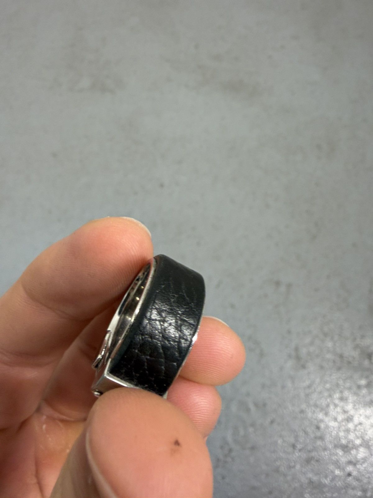Diesel Diesel Leather + Steel Ring Size ONE SIZE - 3 Thumbnail