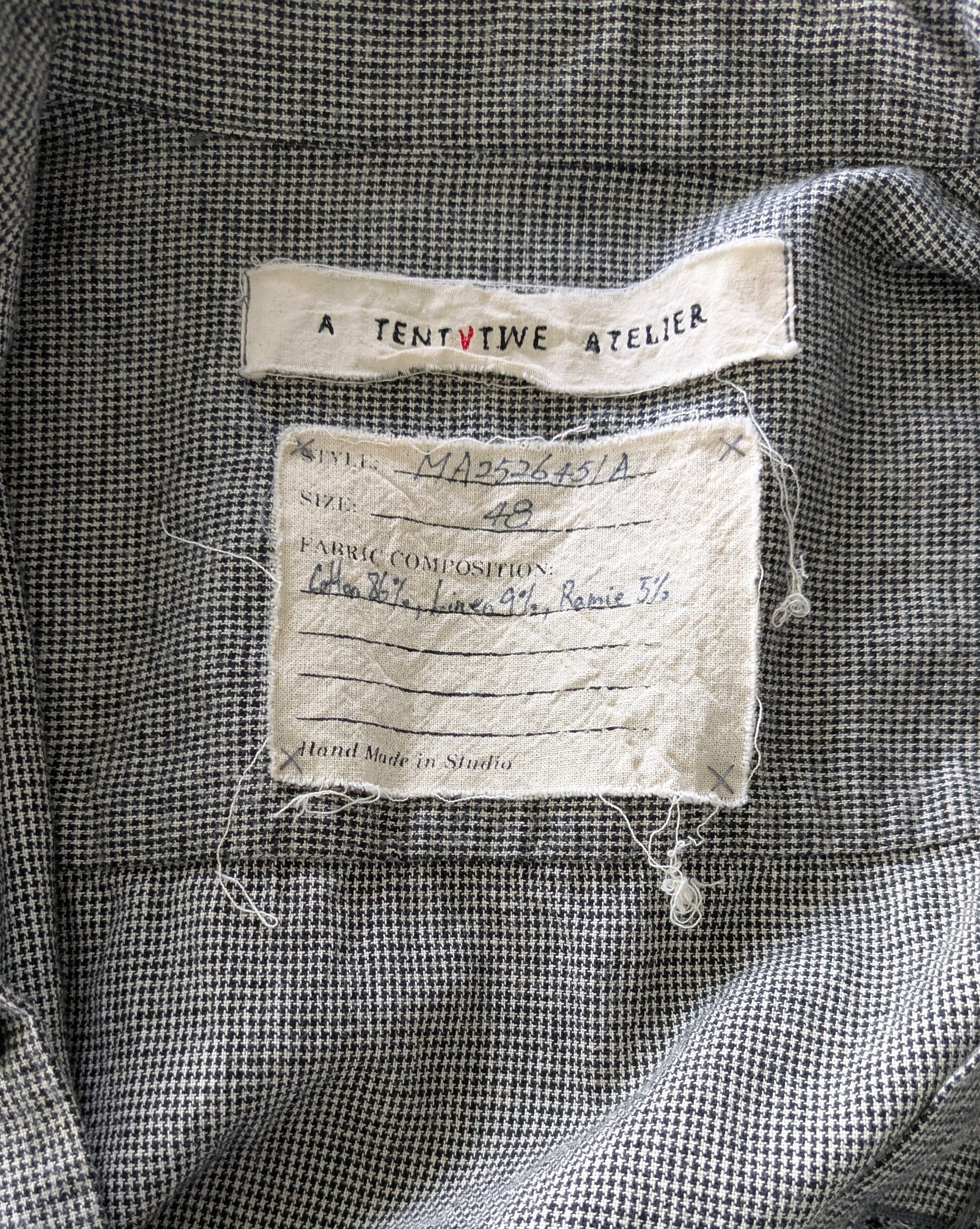 Other A Tentative Atelier Garment Washed Houndstooth Shirt Size US M / EU 48-50 / 2 - 3 Thumbnail