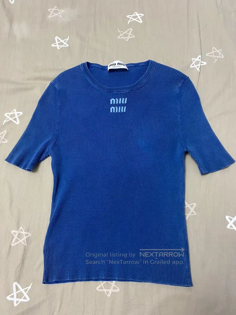 Miu Miu Miu Miu 40 Knitted short sleeve Size M / US 6-8 / IT 42-44 - 1 Thumbnail