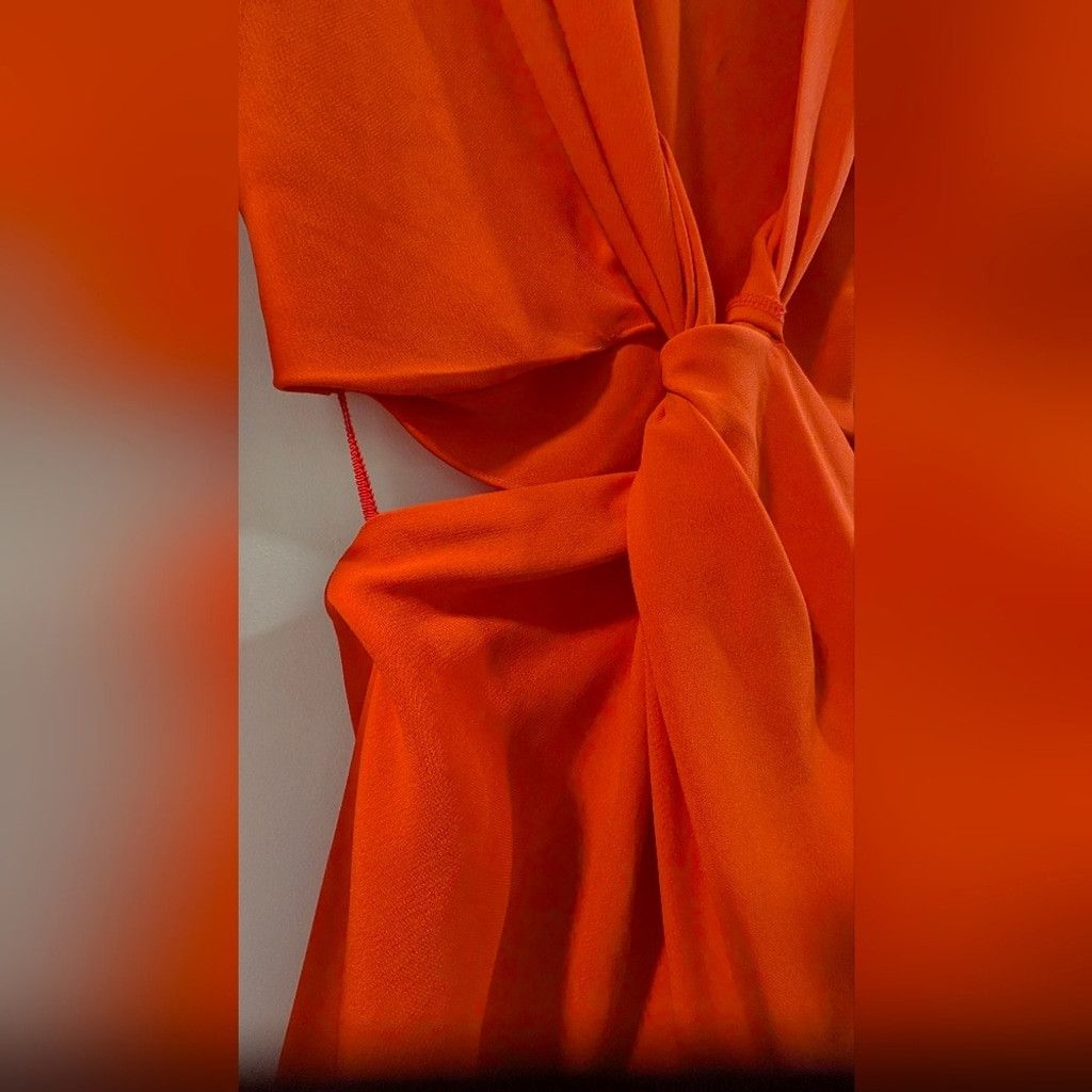 A.L.C. ALC Vibrant Coral Cut Out Long Sleeve Dress Size XS / US 0-2 / IT 36-38 - 5 Thumbnail