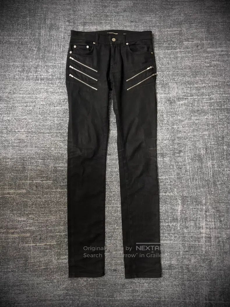 Saint Laurent Paris Saint Laurent Paris Black Five-Zipper Denim Jeans Size US 28 / EU 44 - 1 Thumbnail