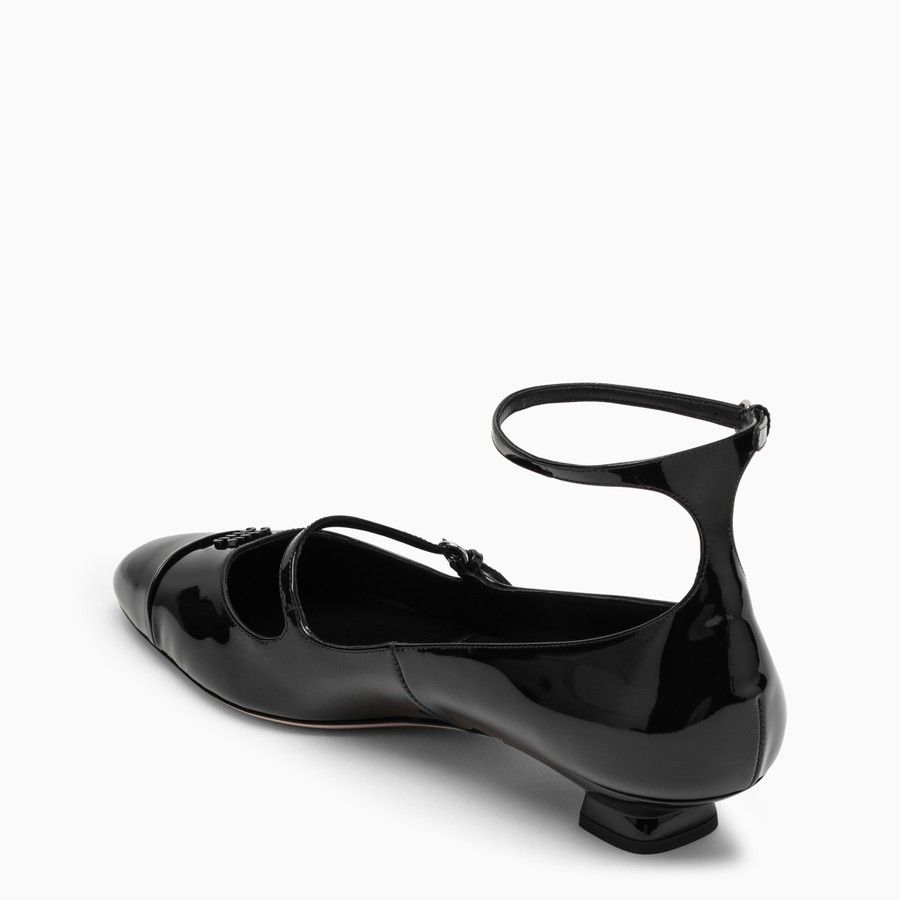 Miu Miu o1d2blof0924 Leather Logo Decollete in Black Size US 8.5 / IT 38.5 - 4 Thumbnail