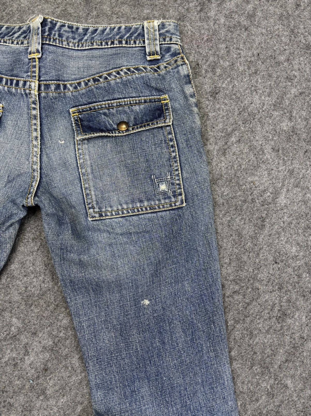 Japanese Brand 💥Crazy Work Flare💥Back Number Sashiko Patchwork Denim F849 Size US 30 / EU 46 - 10 Thumbnail