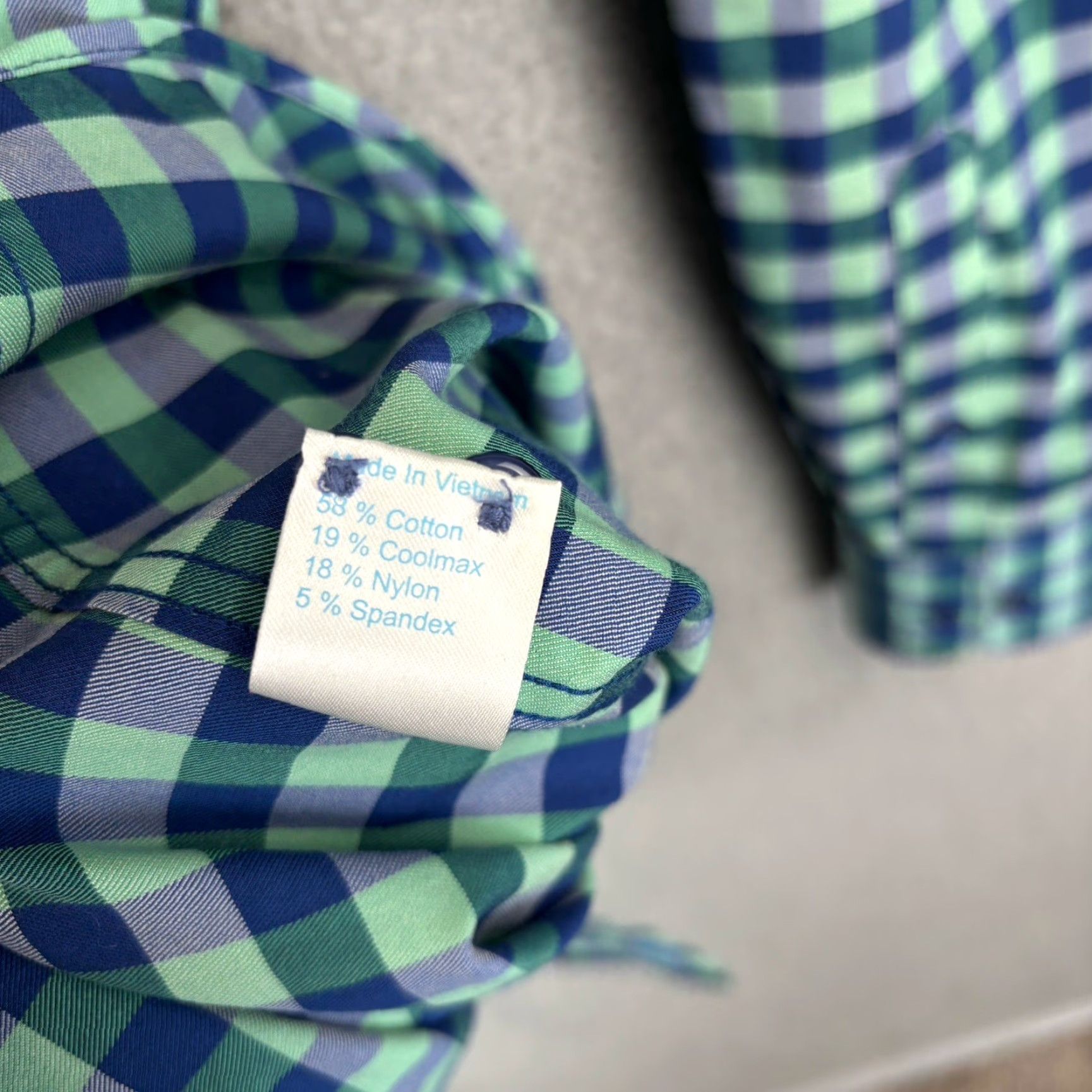 Vintage Twillory Button Shirt Mens 17.5 34-35 Green Blue Check Stretch Dress Shirt Casual Workwear Size US XXL / EU 58 / 5 - 4 Thumbnail
