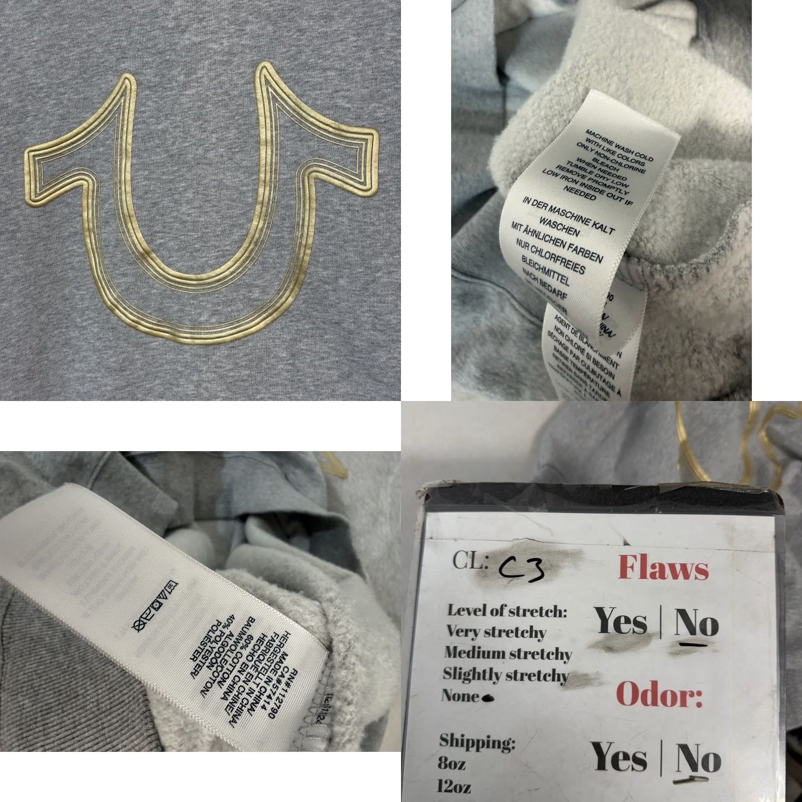 True Religion True Religion Sweatshirt Men’s 3XL Crew Neck Gray Foil Graphic Print Pullover Size US XXL / EU 58 / 5 - 8 Thumbnail