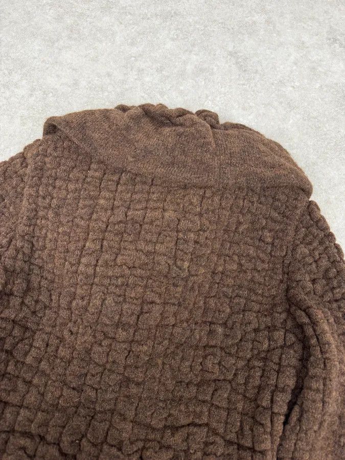 Roberto Cavalli 2000s Roberto Cavalli Brown Puffy Textured Cardigan Size S / US 4 / IT 40 - 7 Thumbnail
