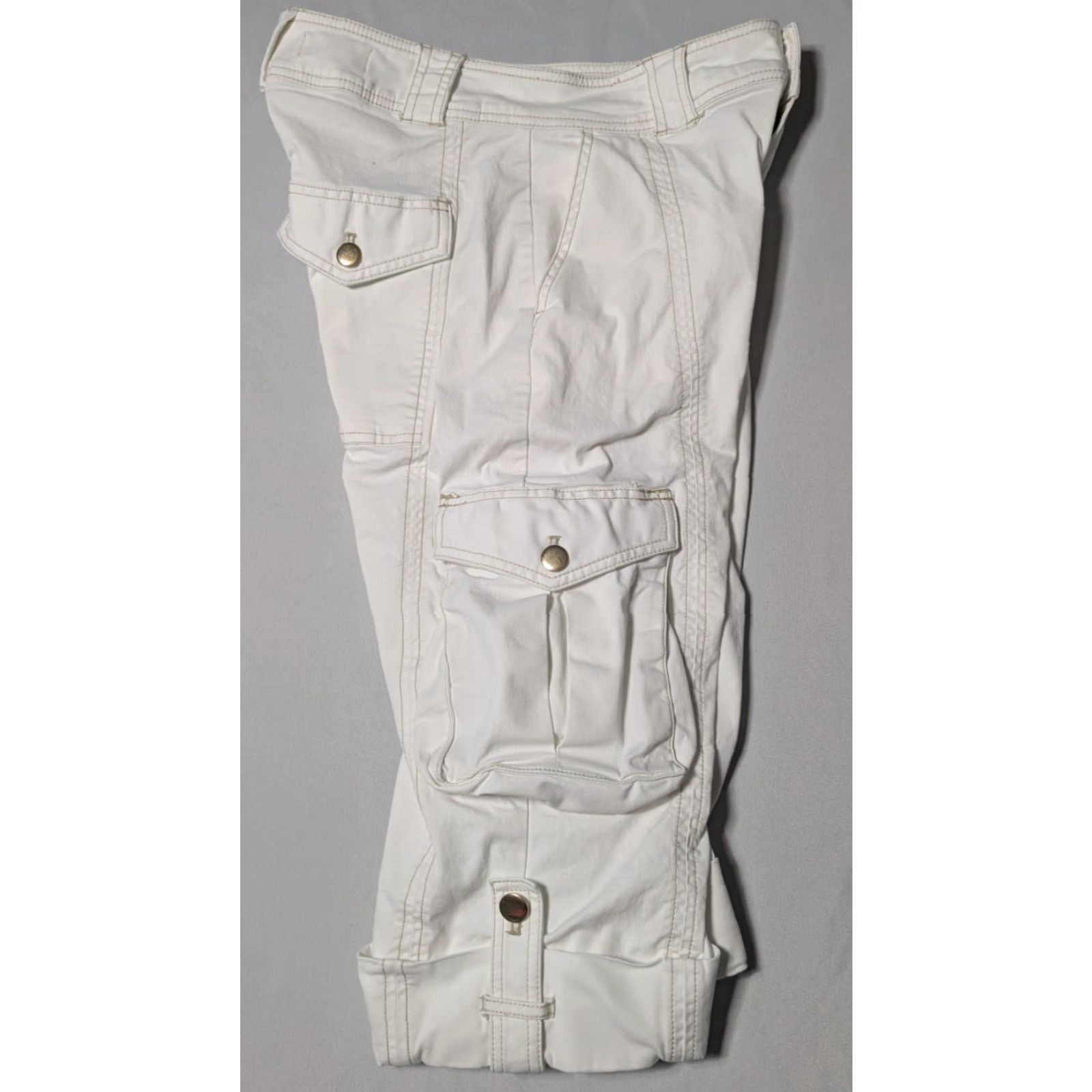Anthropologie Maeve by Anthropologie Top-Stitched Utility Cropped Pants White Women 2P Cropped Pants Womens 2P White Maeve by Anthropologie Size 26" / US 2 / IT 38 - 2 Thumbnail