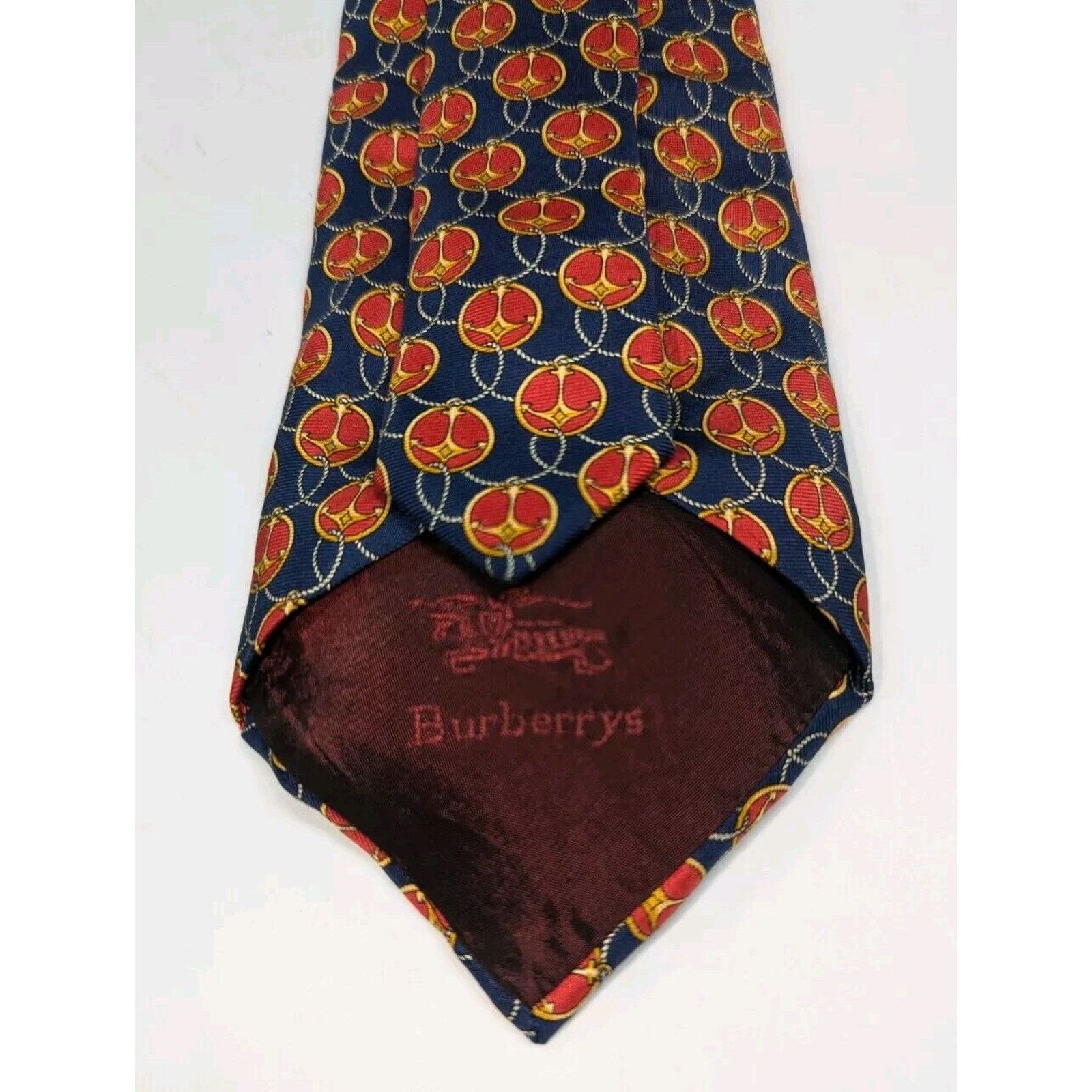 Burberry Vintage Burberrys All Silk Tie Anchor Design Made in France Size ONE SIZE - 4 Thumbnail