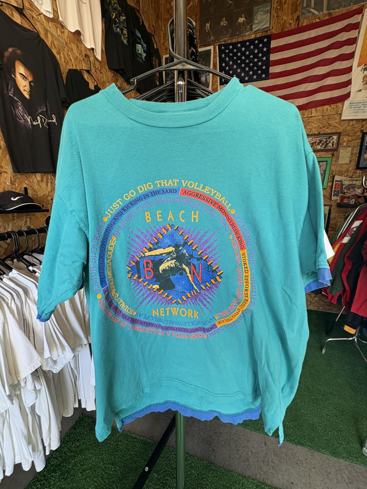Vintage Vintage 1980's Volleyball ringer T-Shirt Size US XL / EU 56 / 4 - 1 Thumbnail