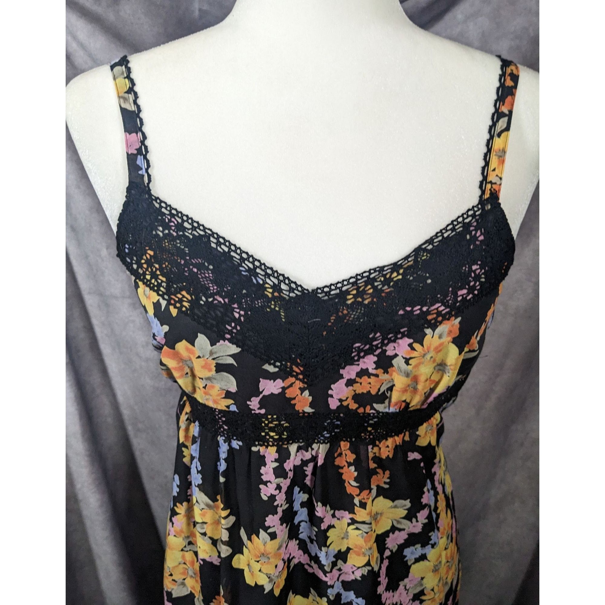 Other VIGNY Japanese Floral Summer Dress With Lace Accents Size 36 Size M / US 6-8 / IT 42-44 - 8 Thumbnail