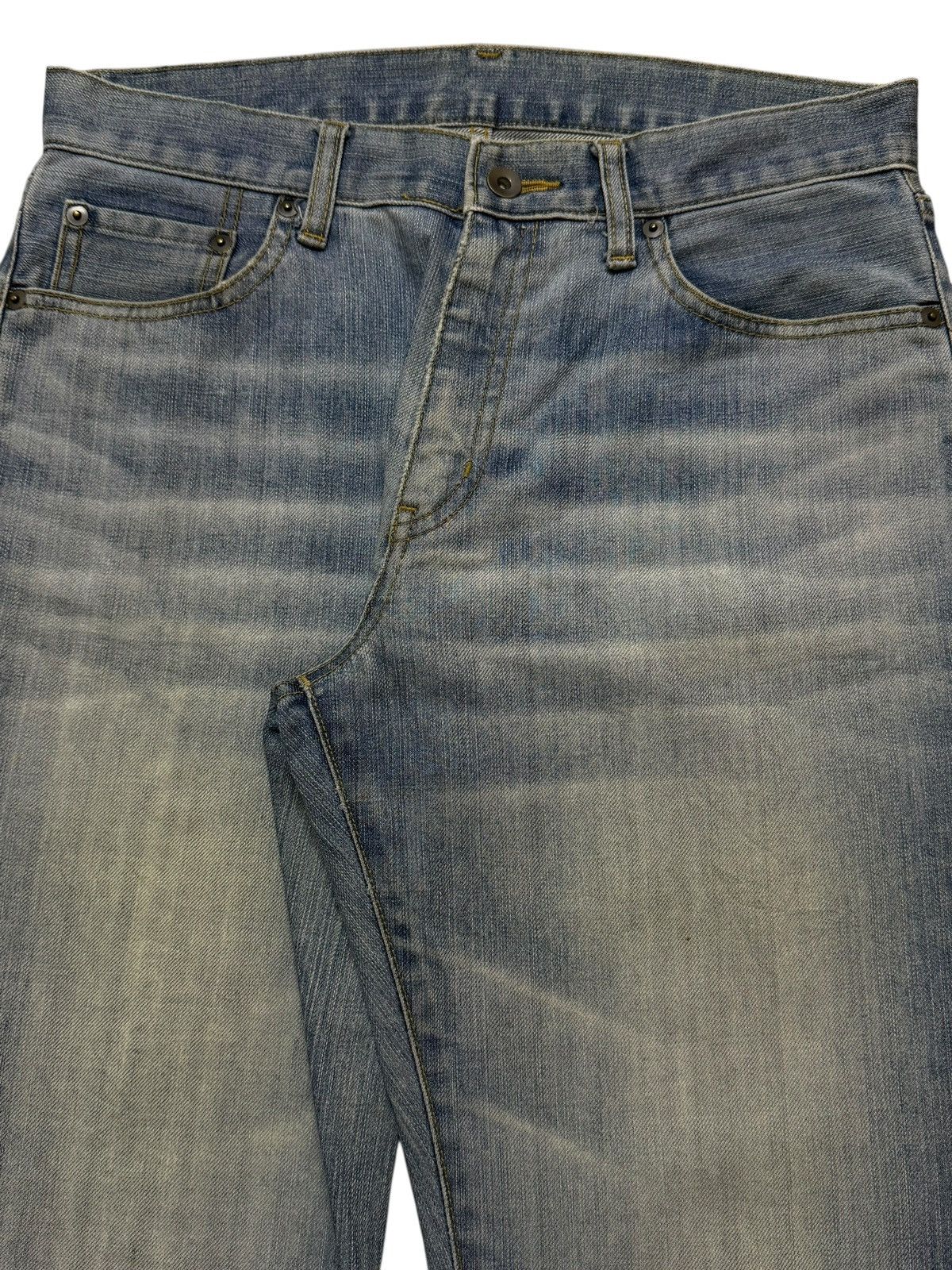 Uniqlo Vintage Y2K Japanese Uniqlo Blue Faded Wash Wide Leg Bootcut Size US 31 - 3 Thumbnail