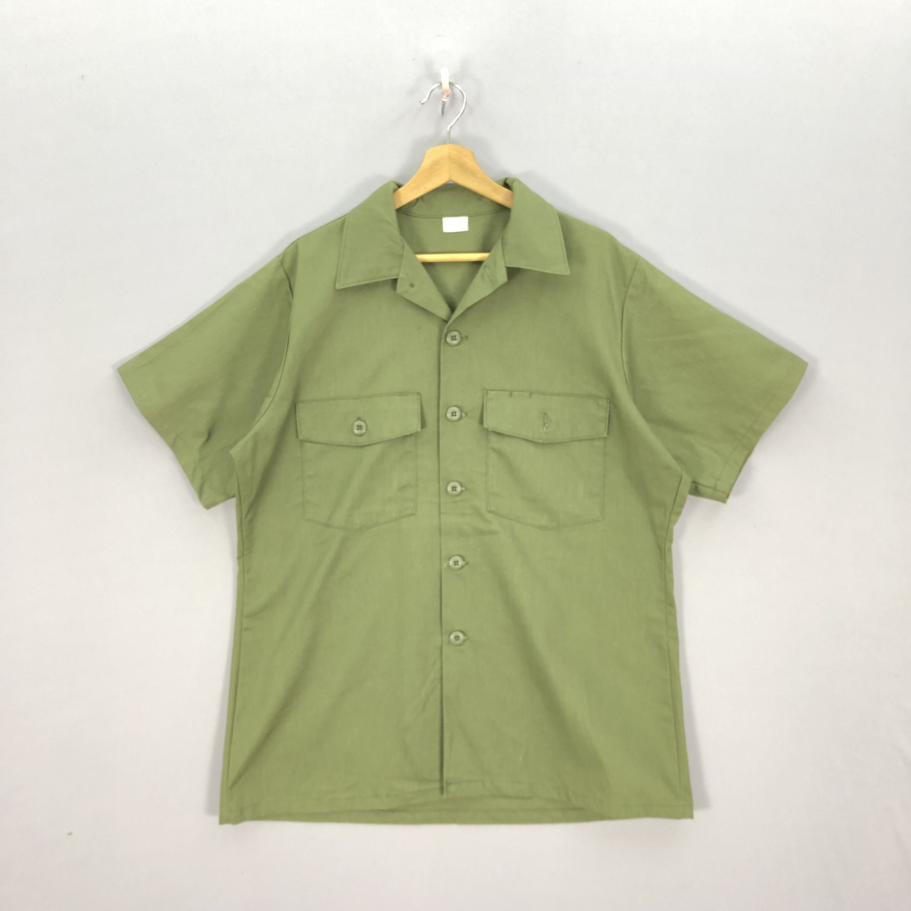 Vintage Vintage 80s US Army Military Utility Dura Press OG-507 Shirt Size US L / EU 52-54 / 3 - 1 Thumbnail