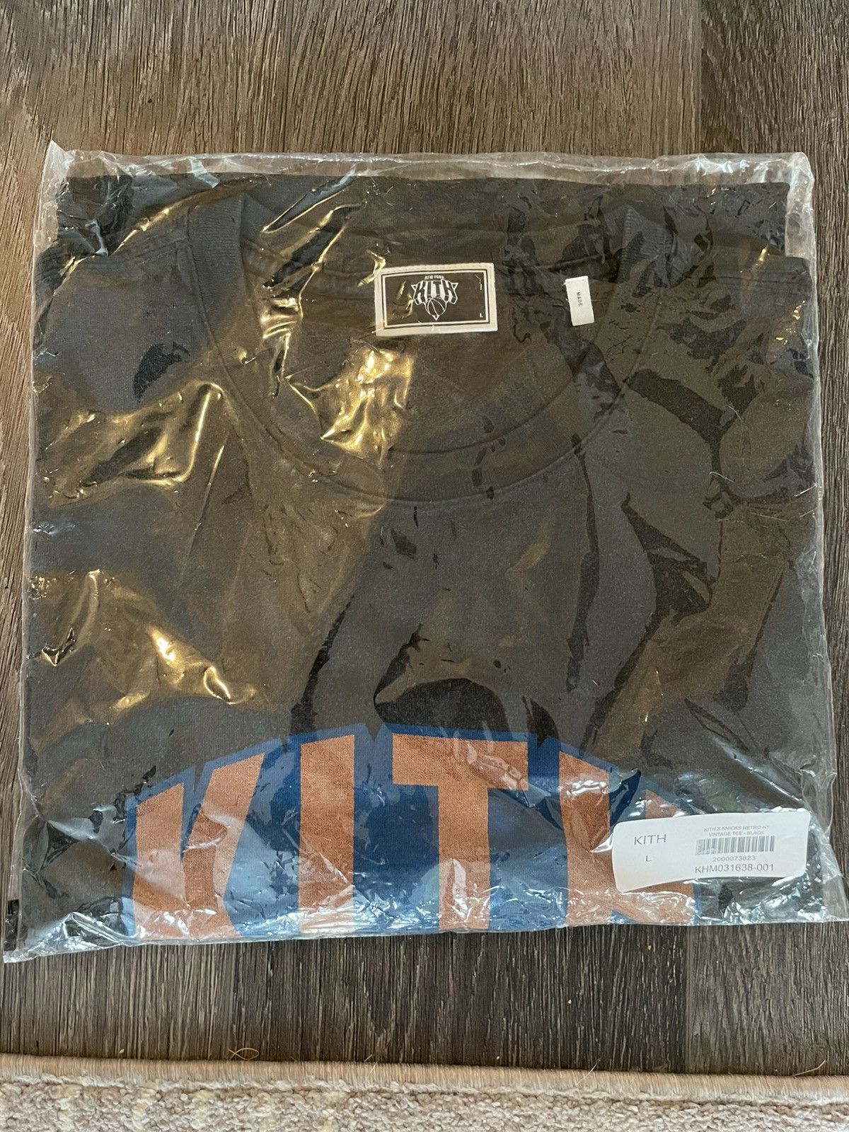 image of Kith X New York Knicks Vintage Tee Black Size L, Men's