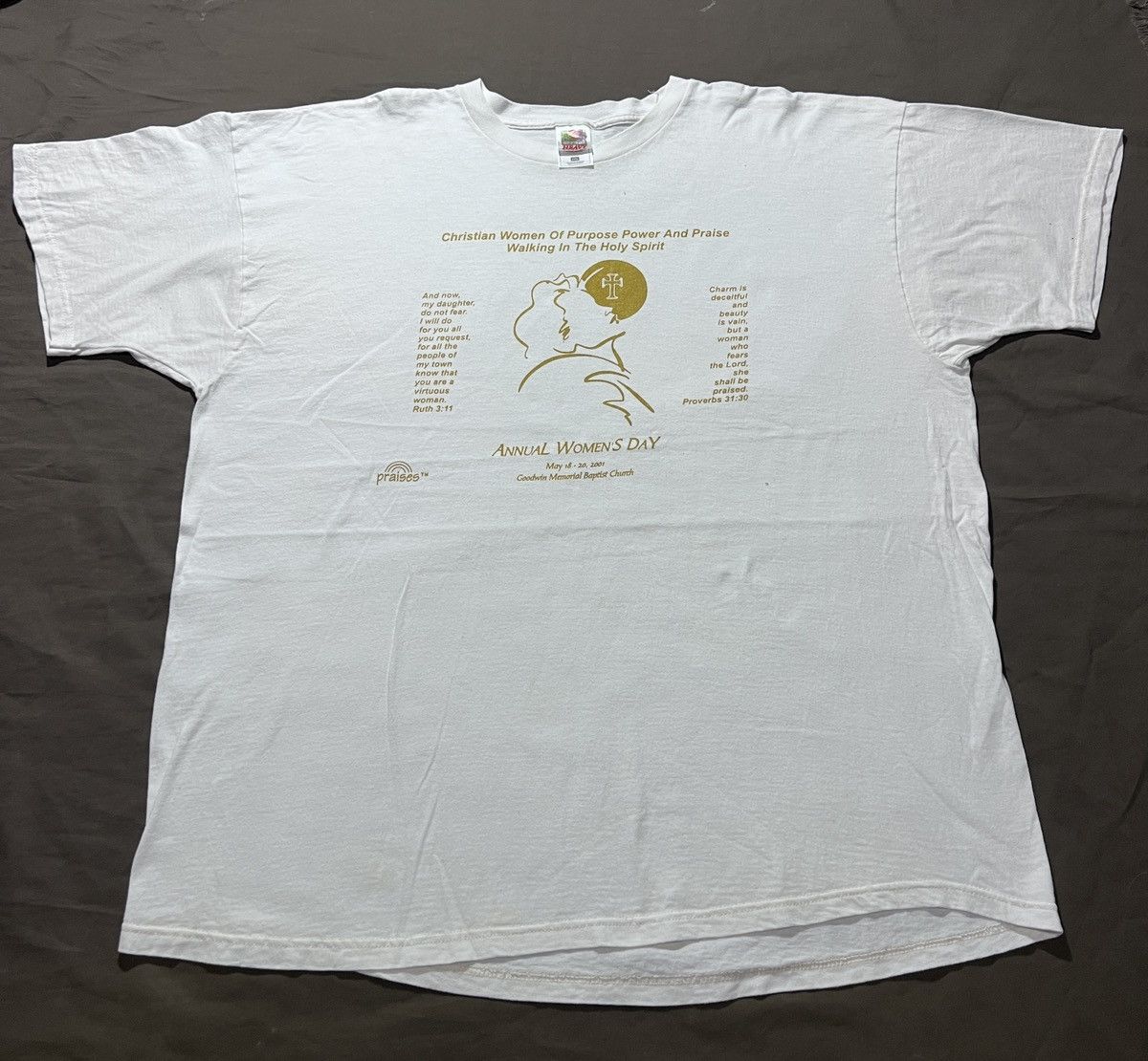 Vintage Vintage 90s God Jesus Bible Holy Tee 3XL graphic streetwear Size US XXL / EU 58 / 5 - 3 Thumbnail