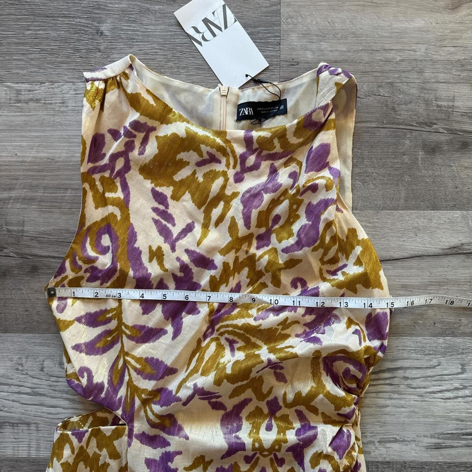 Zara ZARA FLORALS PRINT CUT OUT MIDI DRESS - SIZE M - BRAND NEW Size M / US 6-8 / IT 42-44 - 4 Thumbnail